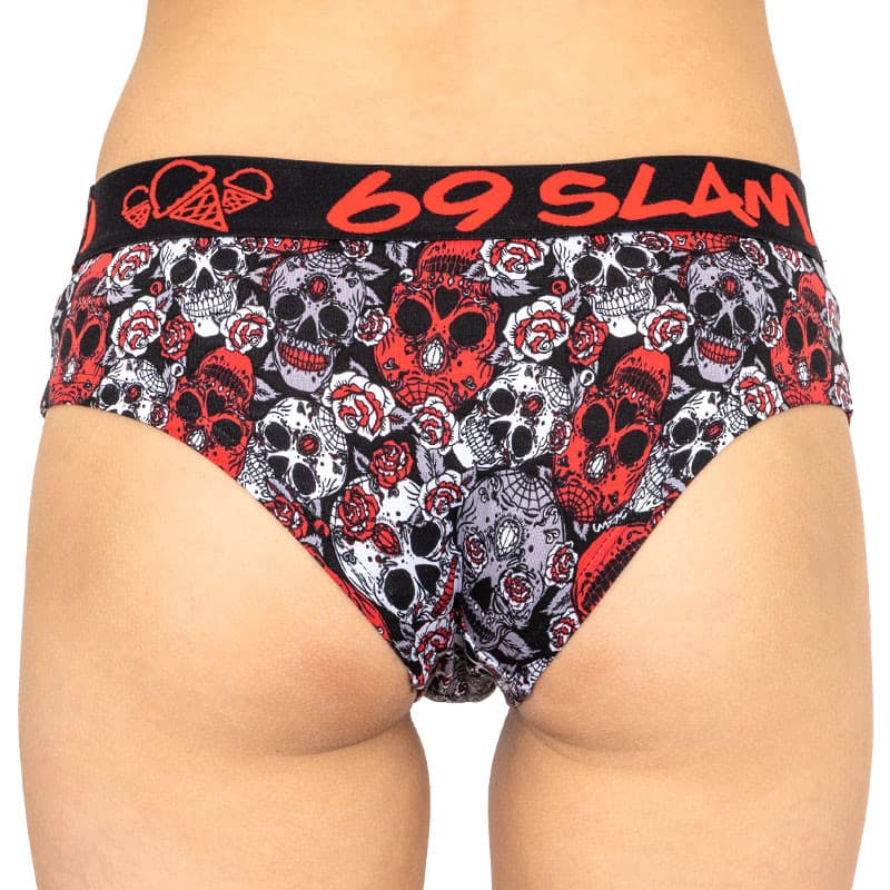 Dámské kalhotky 69SLAM boxer bamboo red sugar crane L - náhled 3