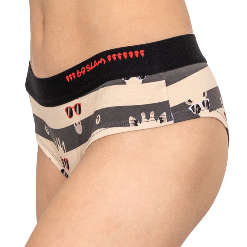 Dámské kalhotky 69SLAM boxer bamboo giraffe stripes L - náhled 2