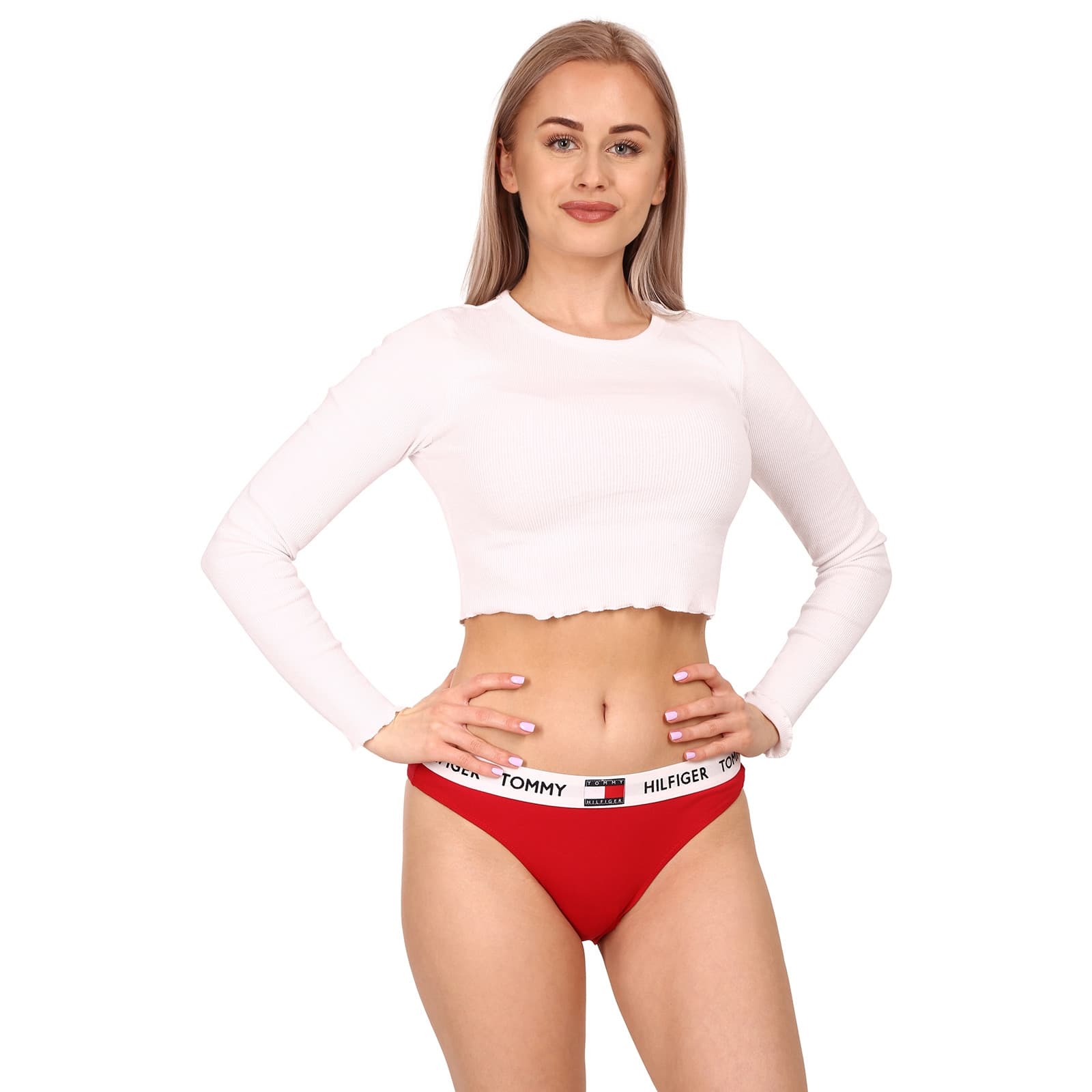 Dámské kalhotky Tommy Hilfiger červené (UW0UW02193 XCN) L - náhled 4