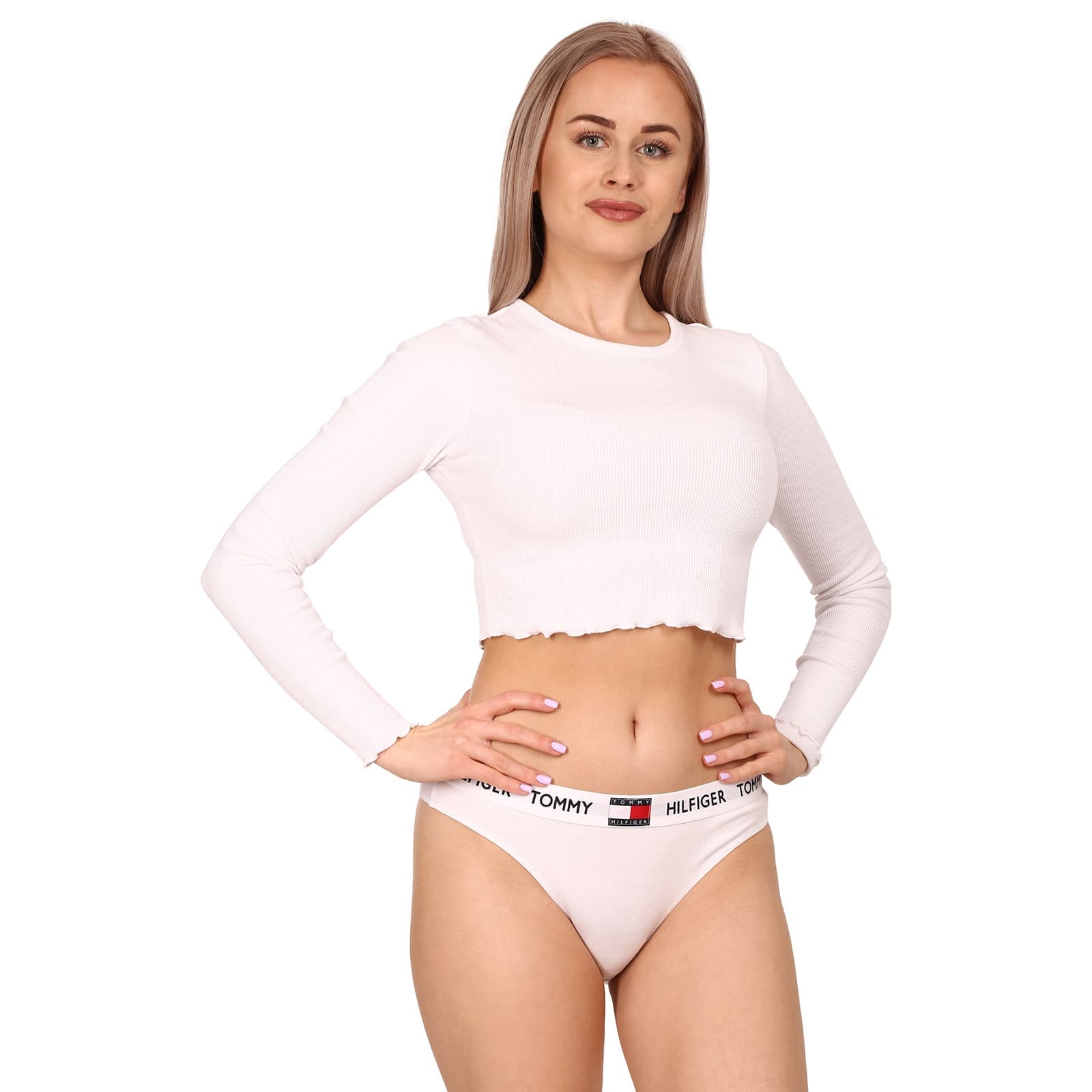 Dámské kalhotky Tommy Hilfiger bílé (UW0UW02193 YCD) L - náhled 4