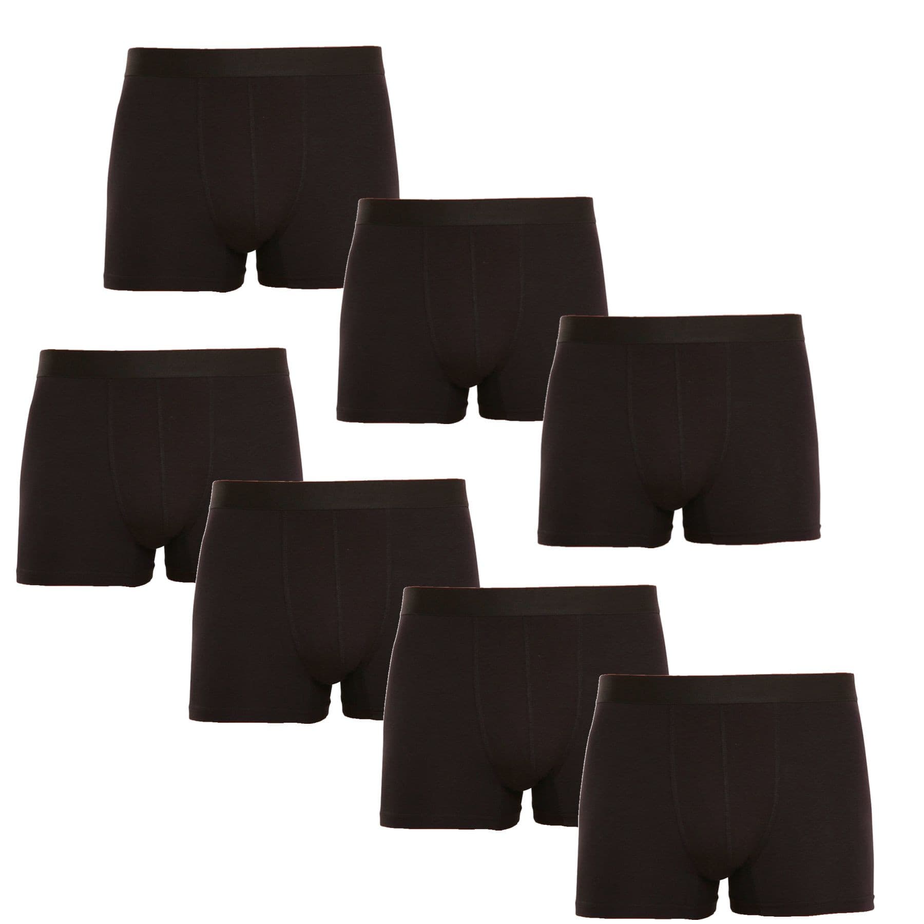 7PACK pánské boxerky Nedeto černé (7NDTB001)