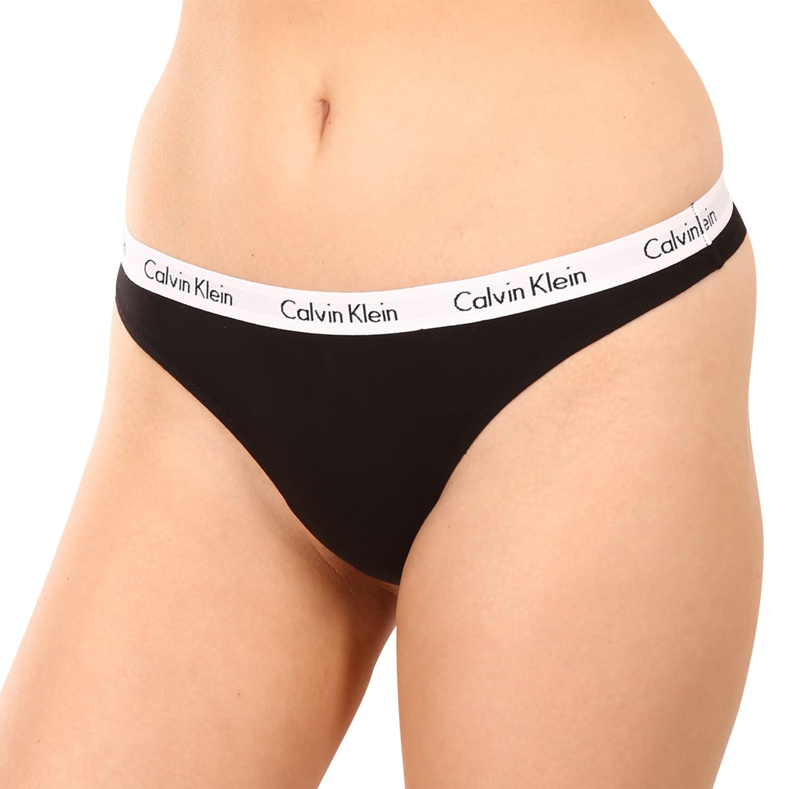 3PACK dámská tanga Calvin Klein černá (QD3587E-001) L - náhled 3
