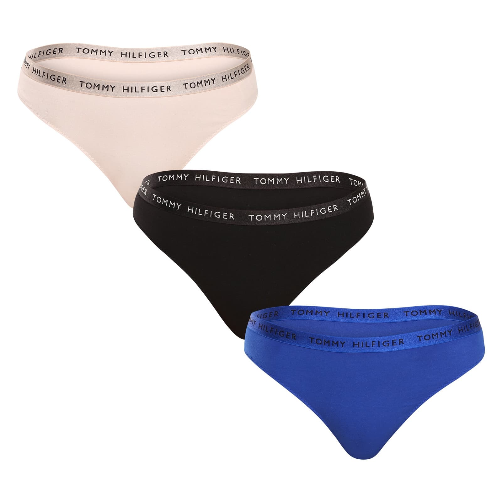 3PACK dámská tanga Tommy Hilfiger vícebarevná (UW0UW04889 0R1) L - náhled 1