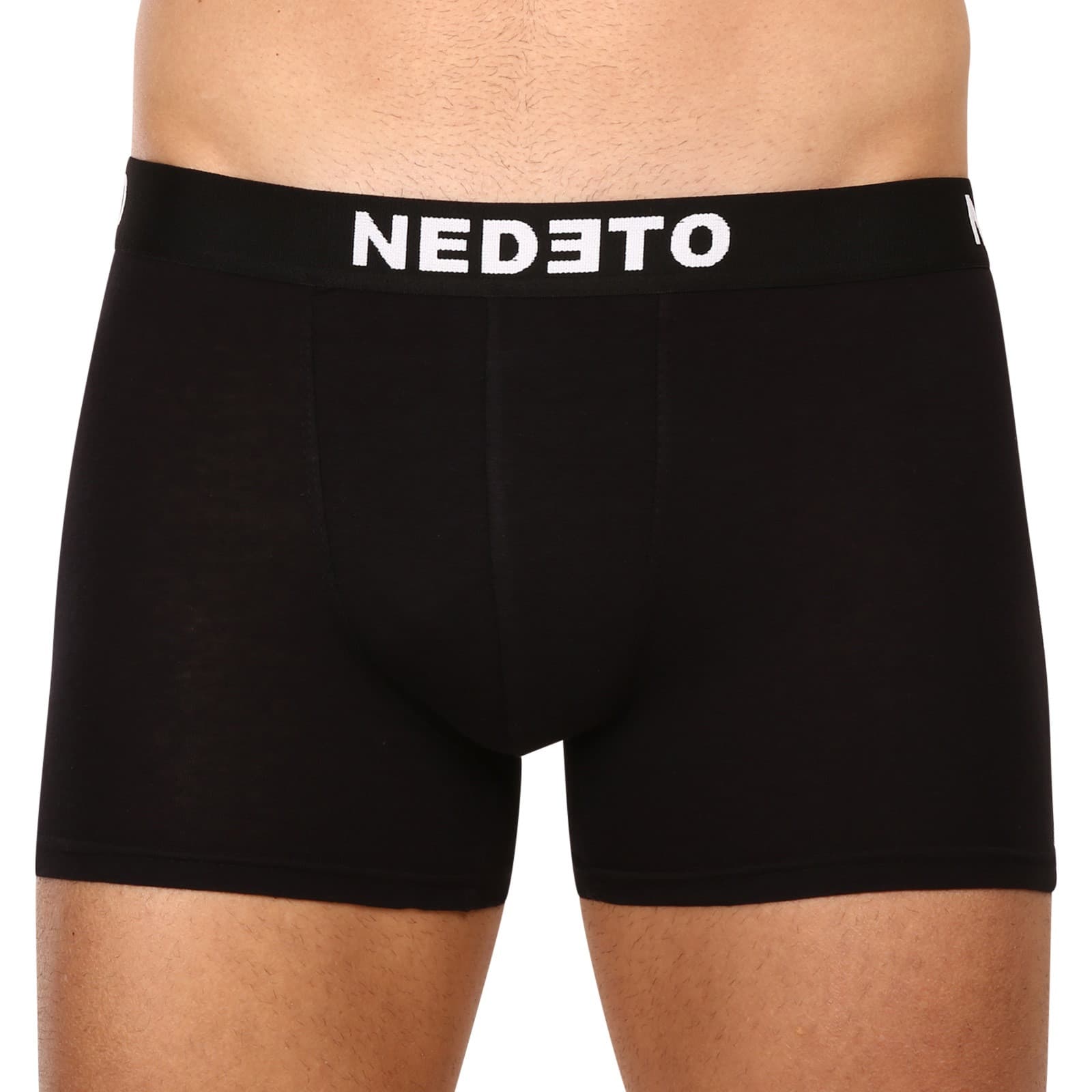 10PACK pánské boxerky Nedeto černé (10NDTB001-brand) 3XL - náhled 2