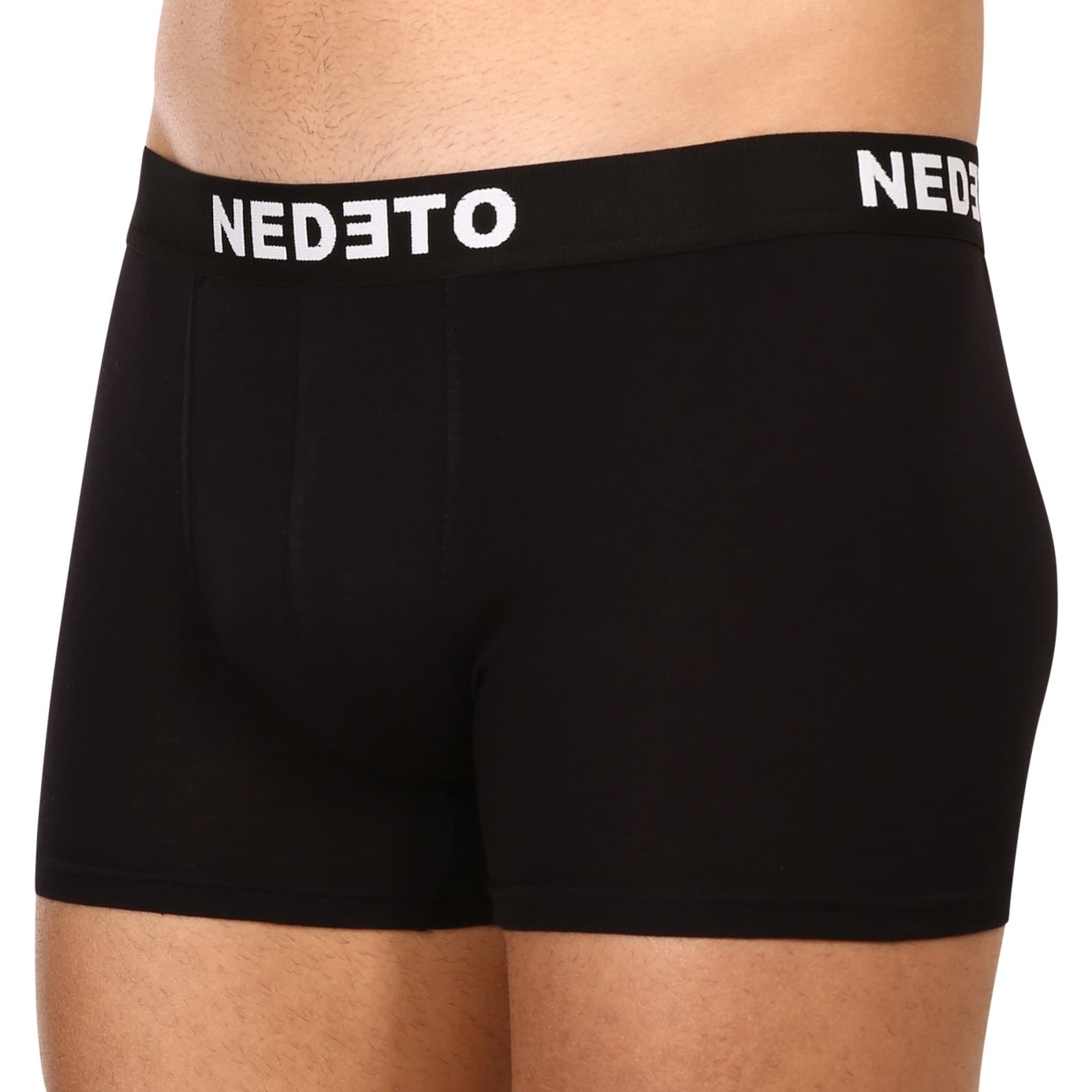 10PACK pánské boxerky Nedeto černé (10NDTB001-brand) 3XL - náhled 3