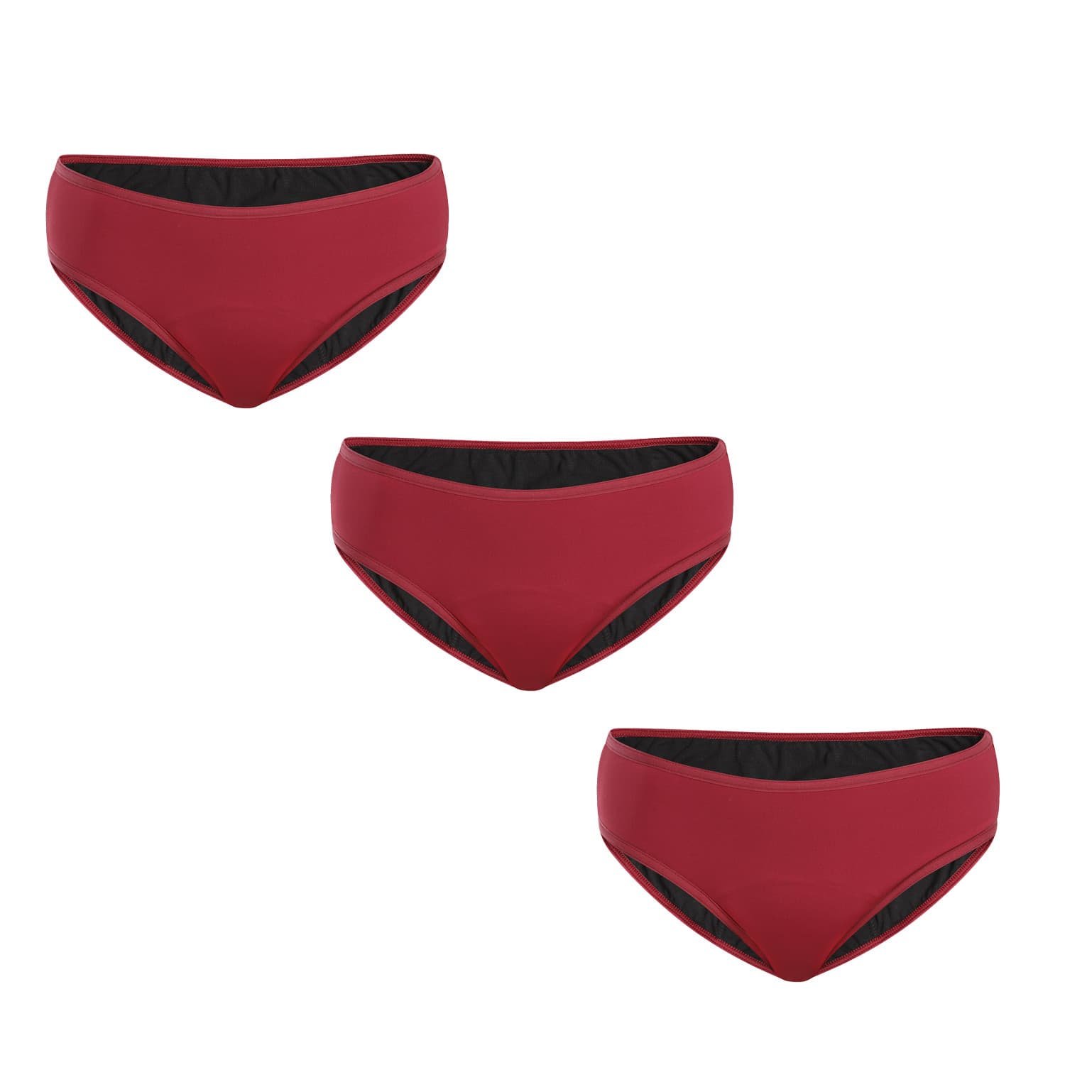 3PACK Menstruační kalhotky Meracus Timeless Burgundy Plus (MEMS106)