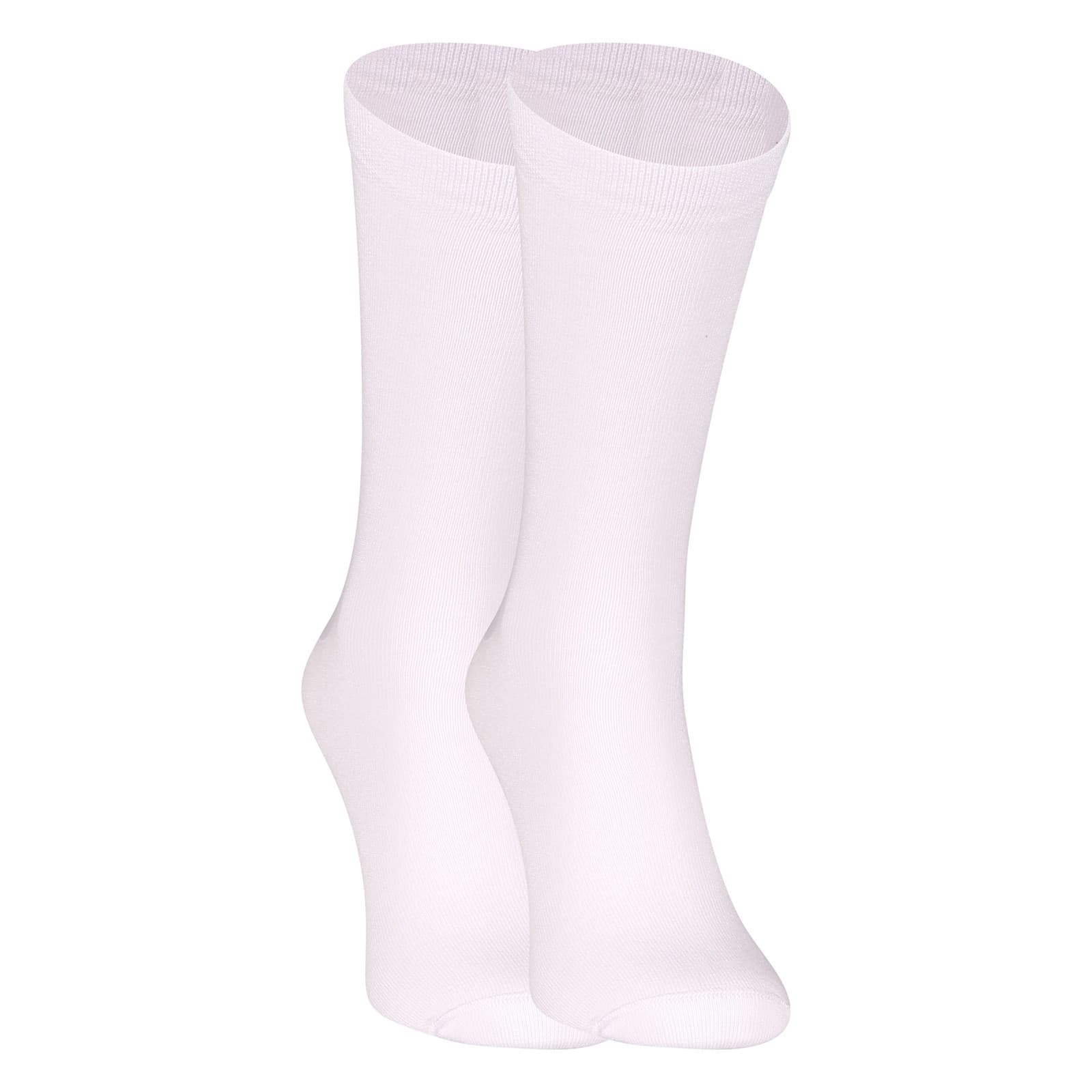 3PACK ponožky Nedeto vysoké bambusové bílé (3PBV02) L - náhled 3
