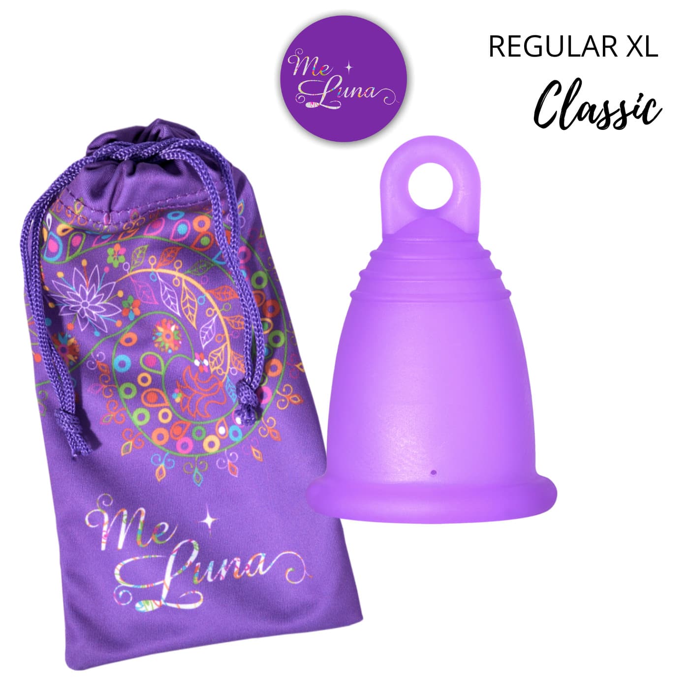 Menstruační kalíšek Me Luna Classic XL s očkem fialová (MELU056) - náhled 3