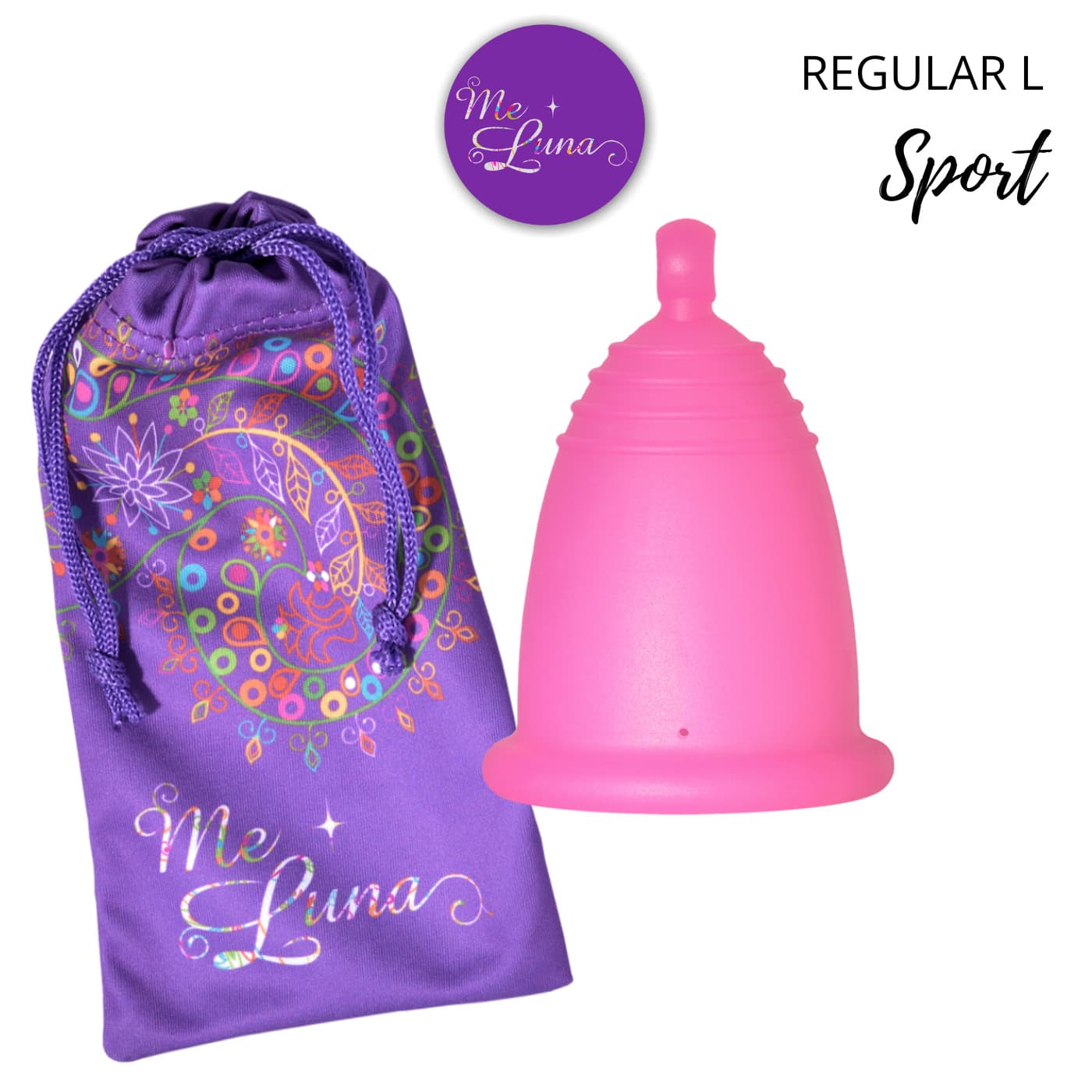 Menstruační kalíšek Me Luna Sport L s kuličkou fuchsia (MELU127) - náhled 3