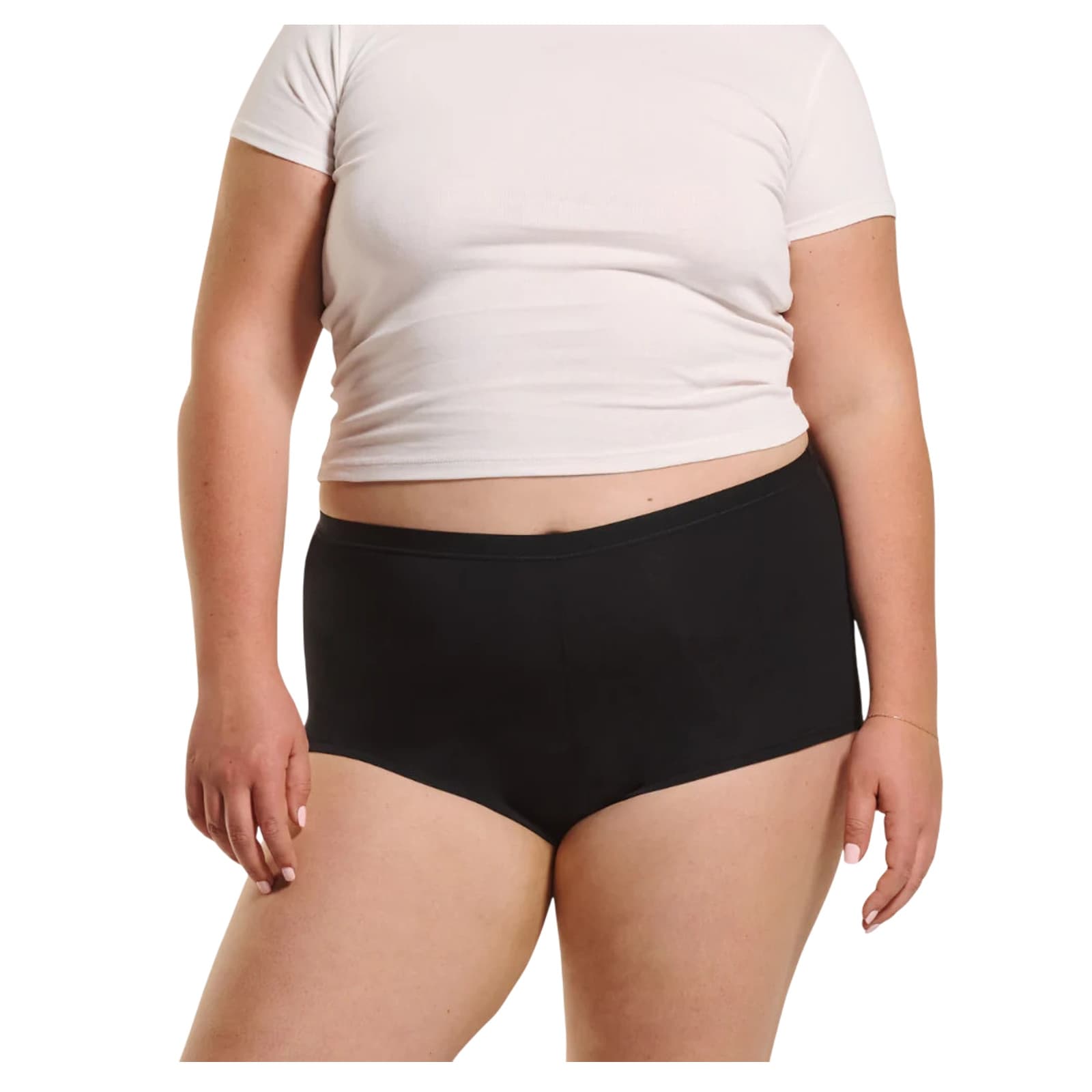 Menstruační kalhotky Love Luna černé Cotton Shortie (LLUWCPSH)