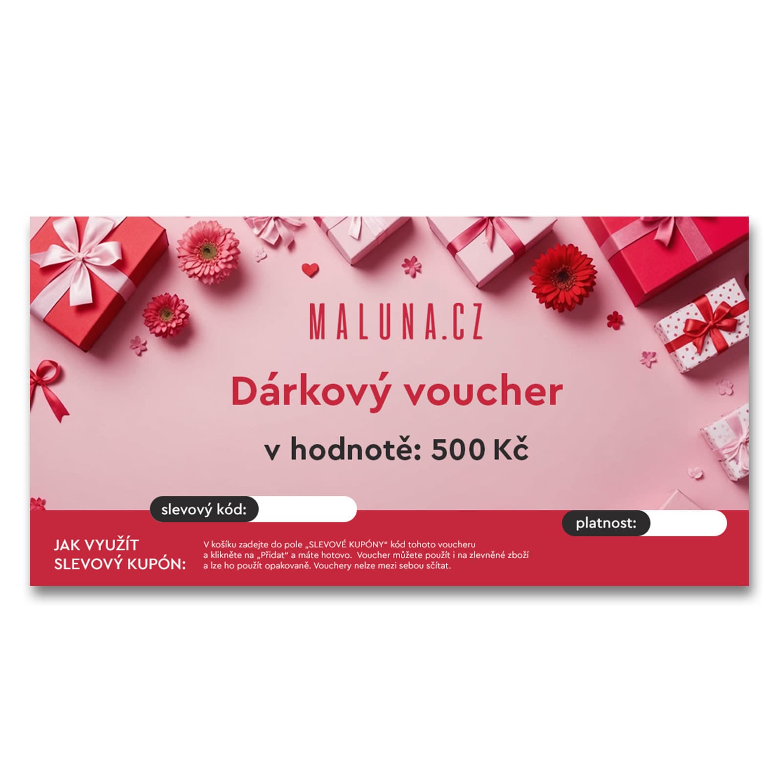 Elektronický voucher 500 Kč (zaslání e-mailem)
