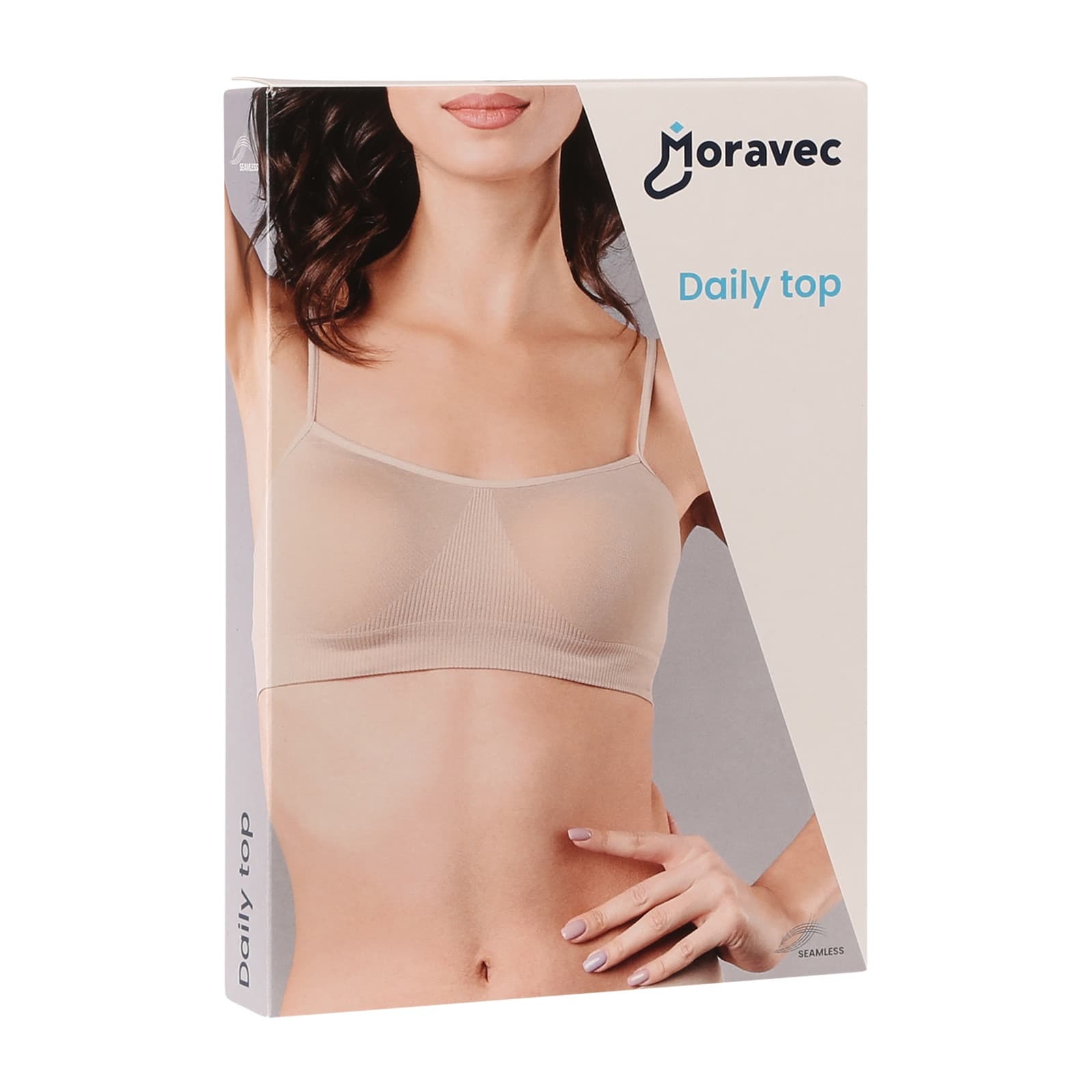Dámská podprsenka Moravec bezešvá bílá (Daily top) L/XL - náhled 5