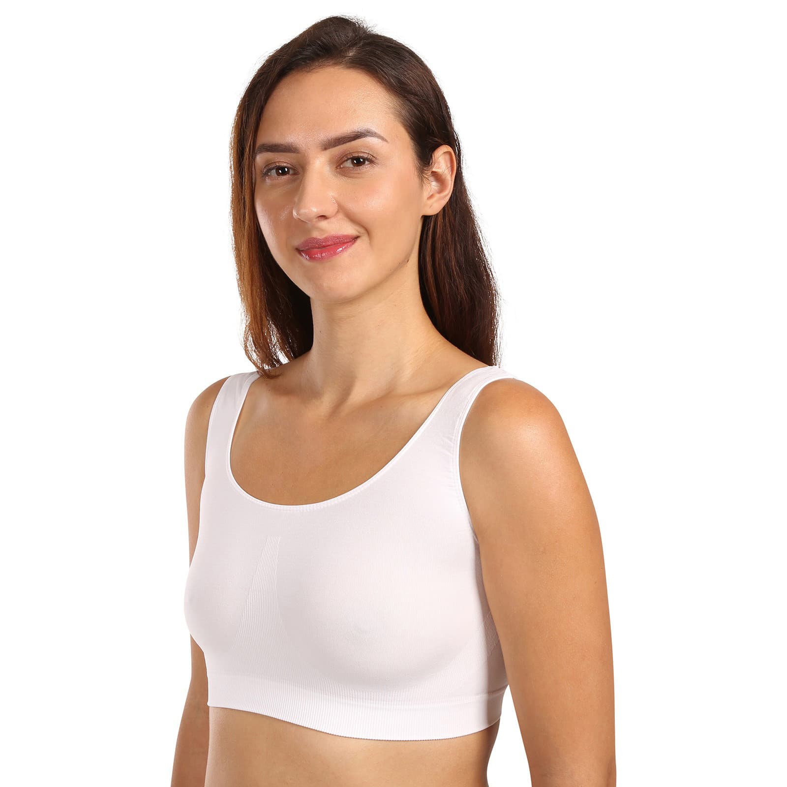 Dámská podprsenka Moravec bezešvá bílá (Sport top) L/XL - náhled 2