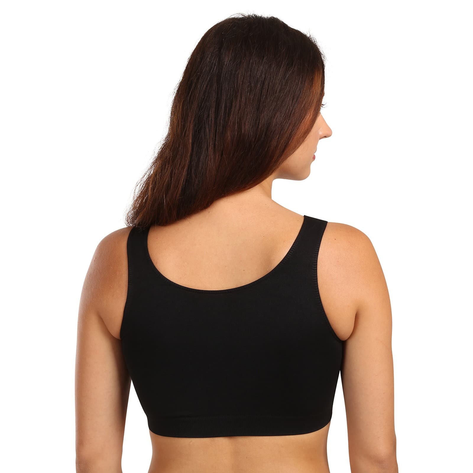 Dámská podprsenka Moravec bezešvá černá (Sport top) L/XL - náhled 3