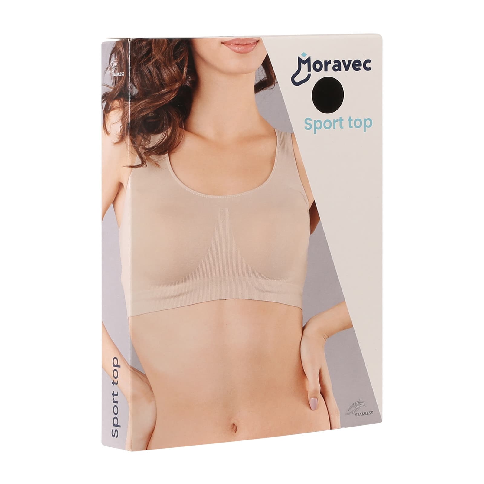 Dámská podprsenka Moravec bezešvá černá (Sport top) L/XL - náhled 5