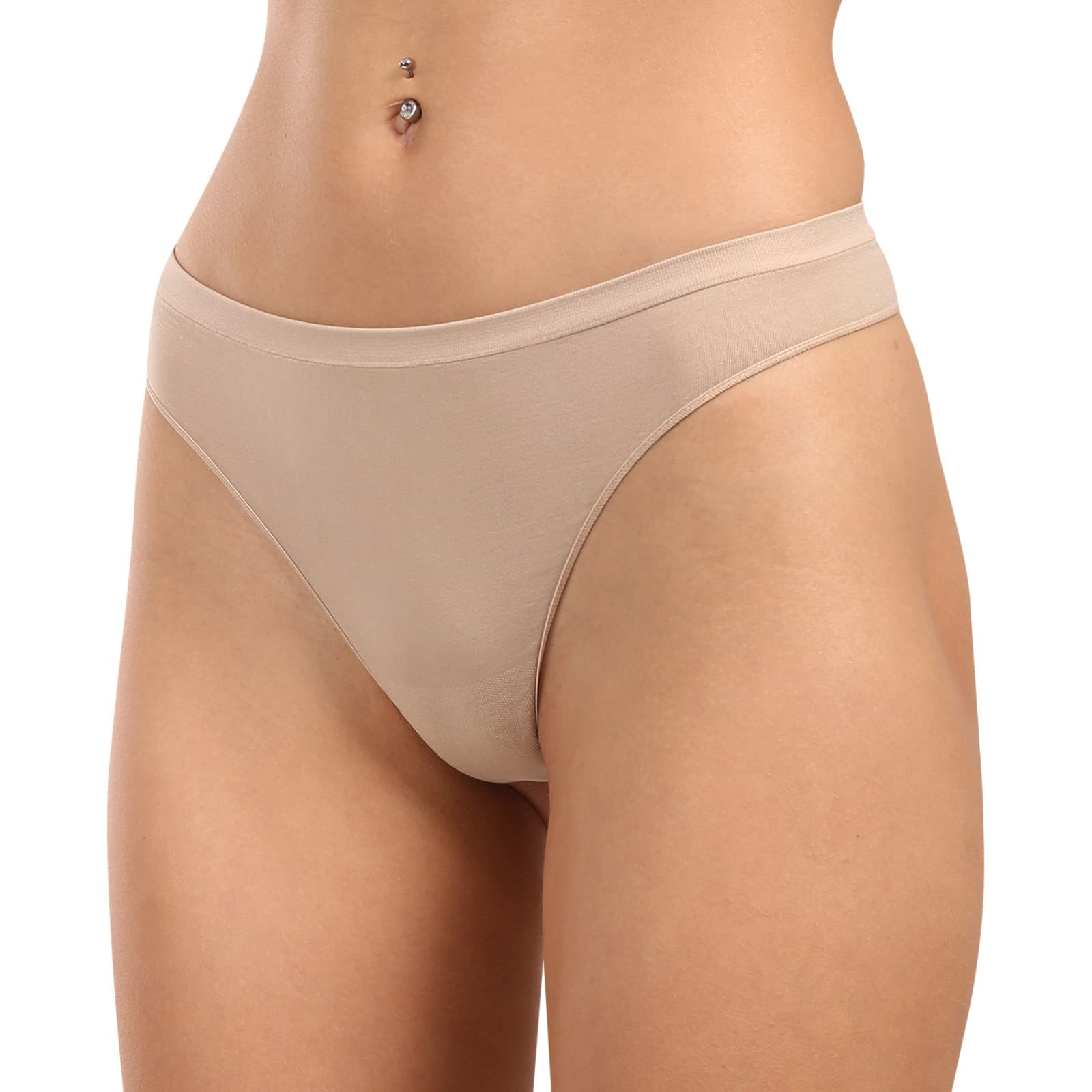 Dámská tanga Moravec bezešvá béžová (Light) L/XL - náhled 2