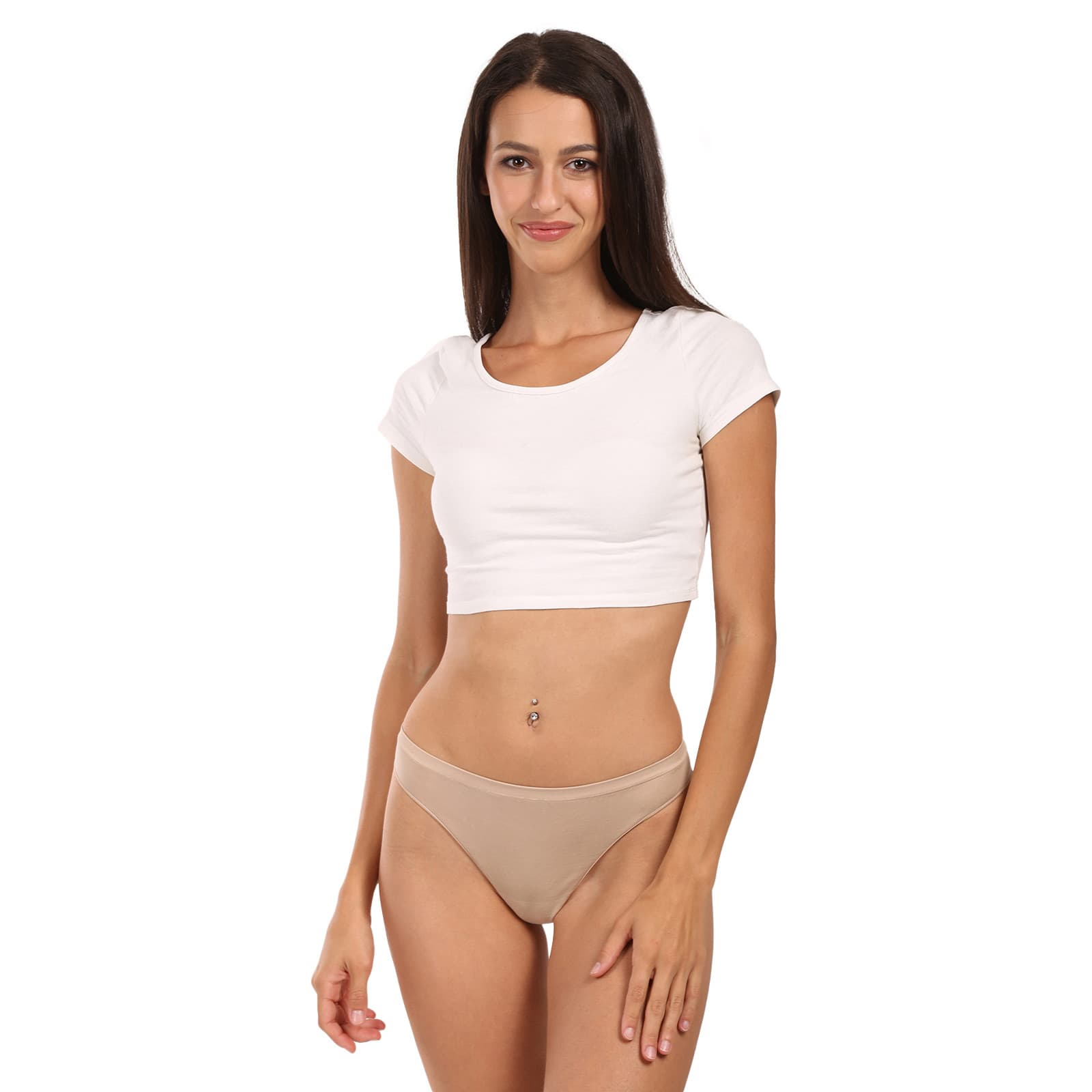 Dámská tanga Moravec bezešvá béžová (Light) L/XL - náhled 4