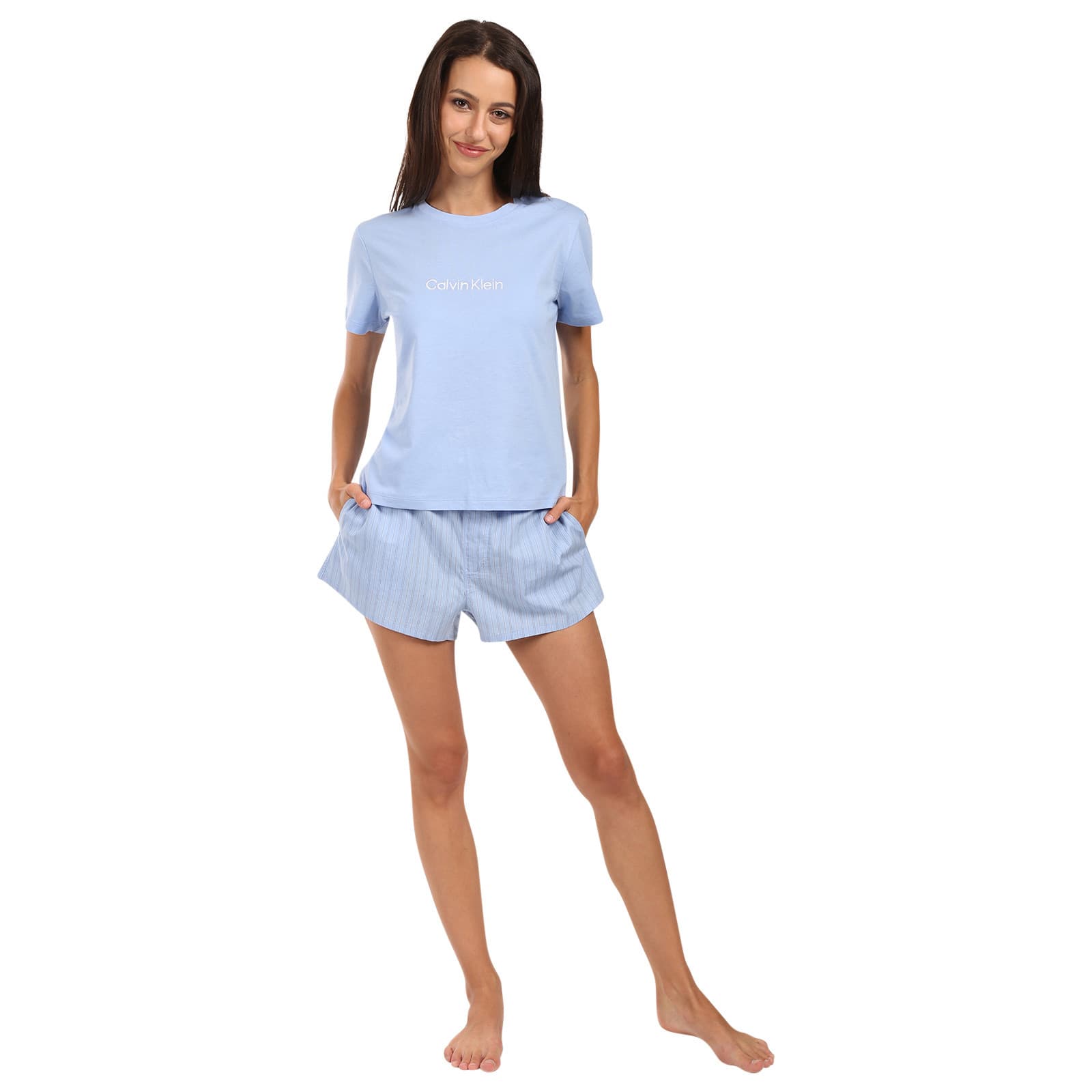 Dámské pyžamo Calvin Klein modré (QS7576-39Z)