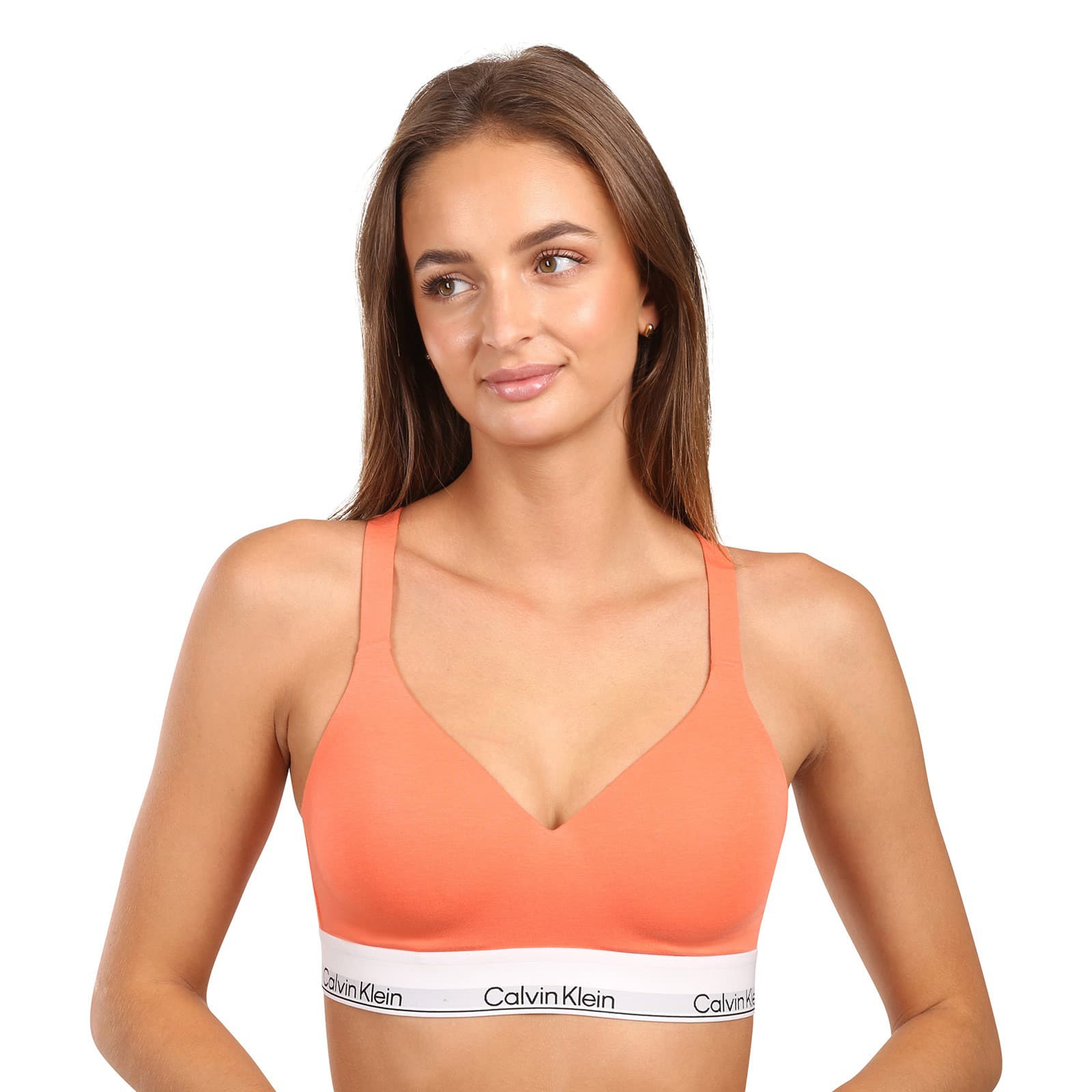 Dámská podprsenka Calvin Klein oranžová (QF8500-YTS)