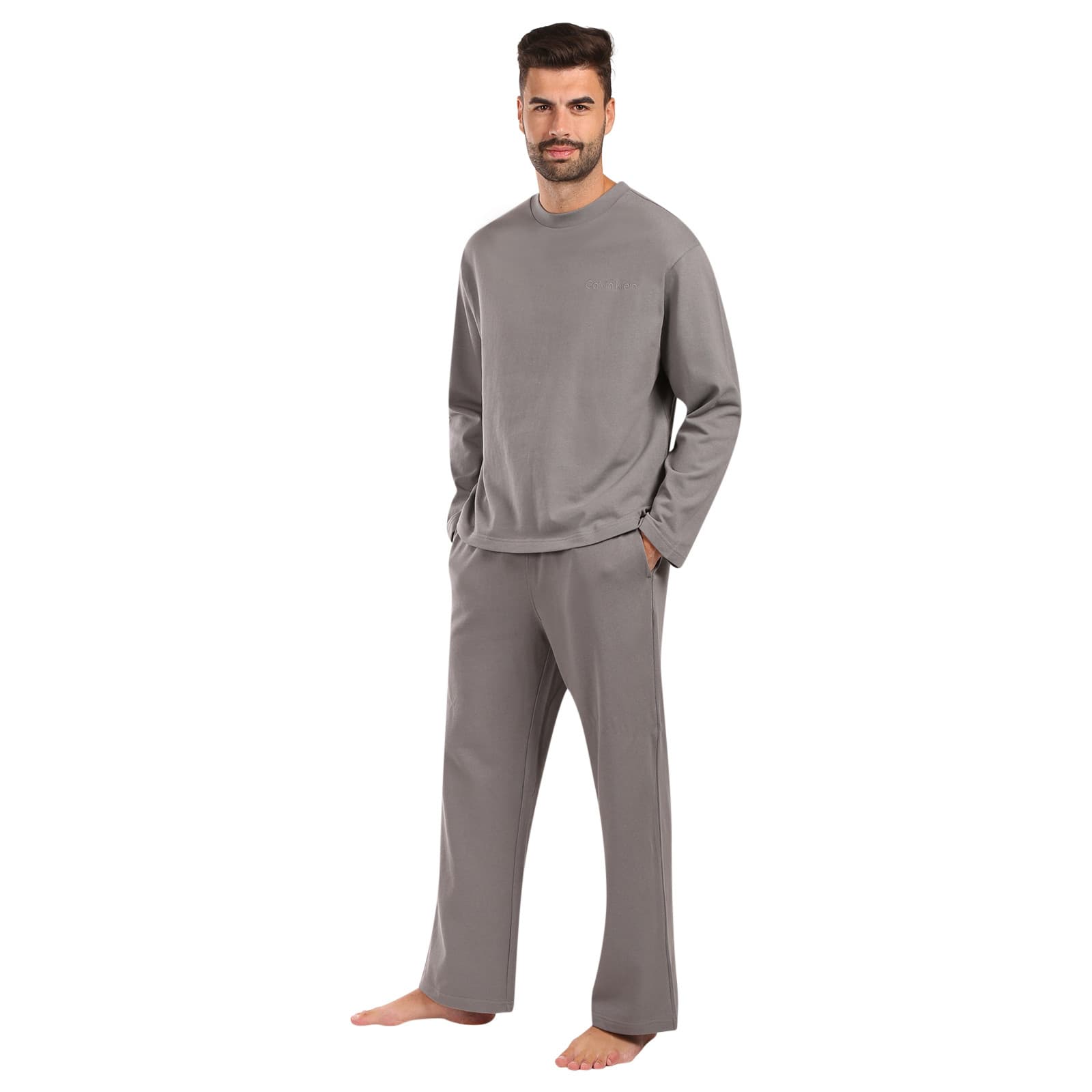 Pánské pyžamo Calvin Klein šedé (NM2951-PR8)