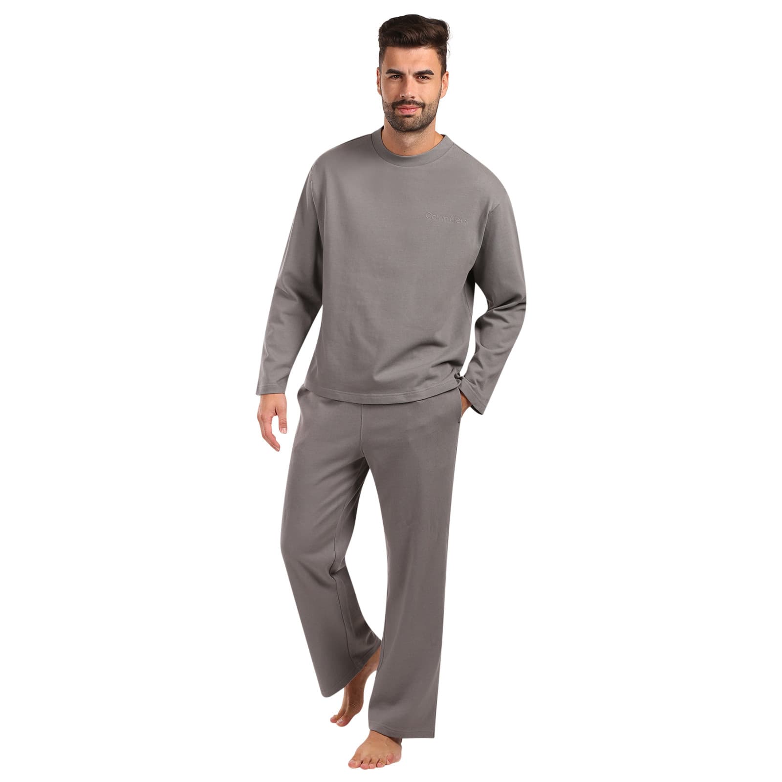 Pánské pyžamo Calvin Klein šedé (NM2951-PR8) L - náhled 2