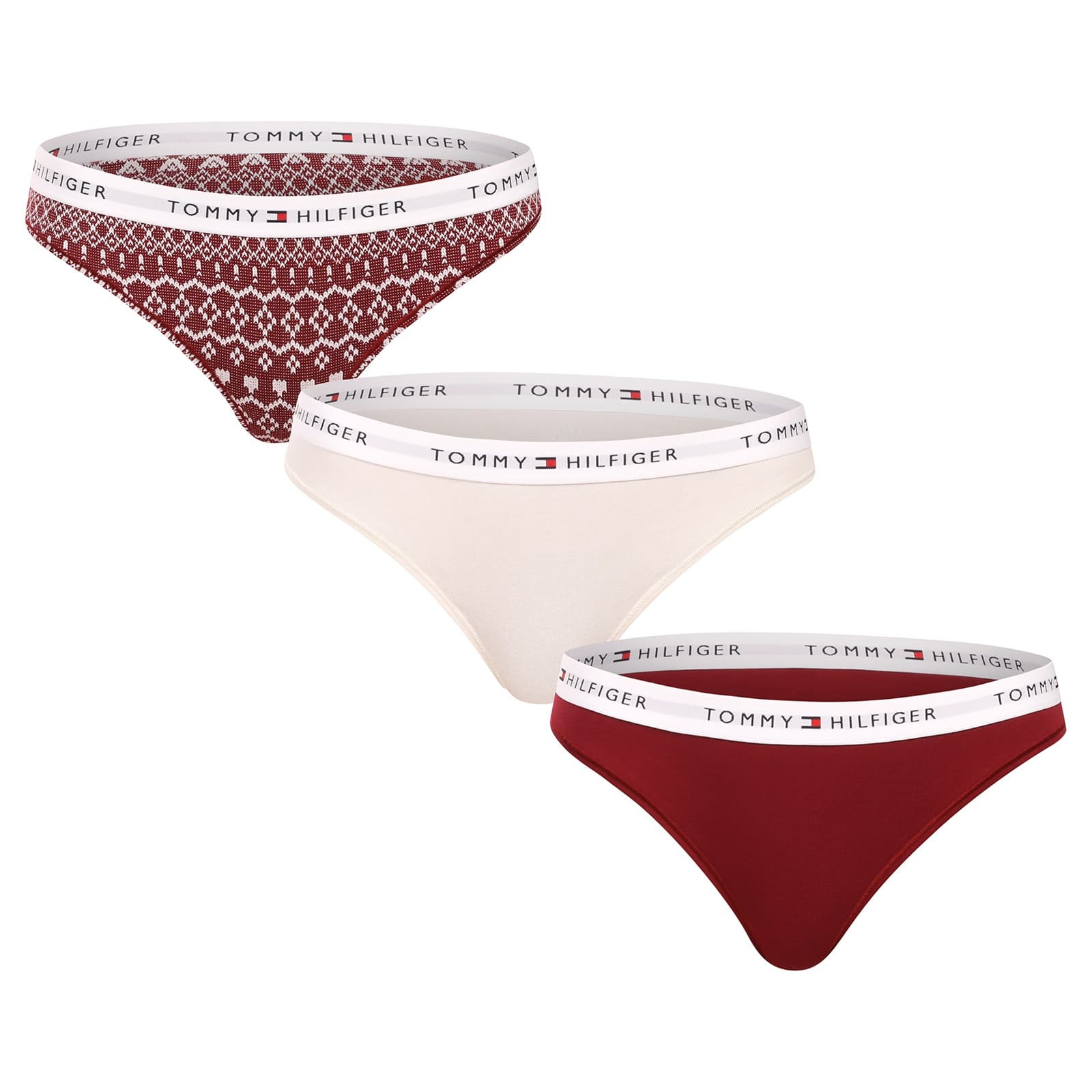 3PACK dámská tanga Tommy Hilfiger vícebarevná (UW0UW06134 0WX) L - náhled 1