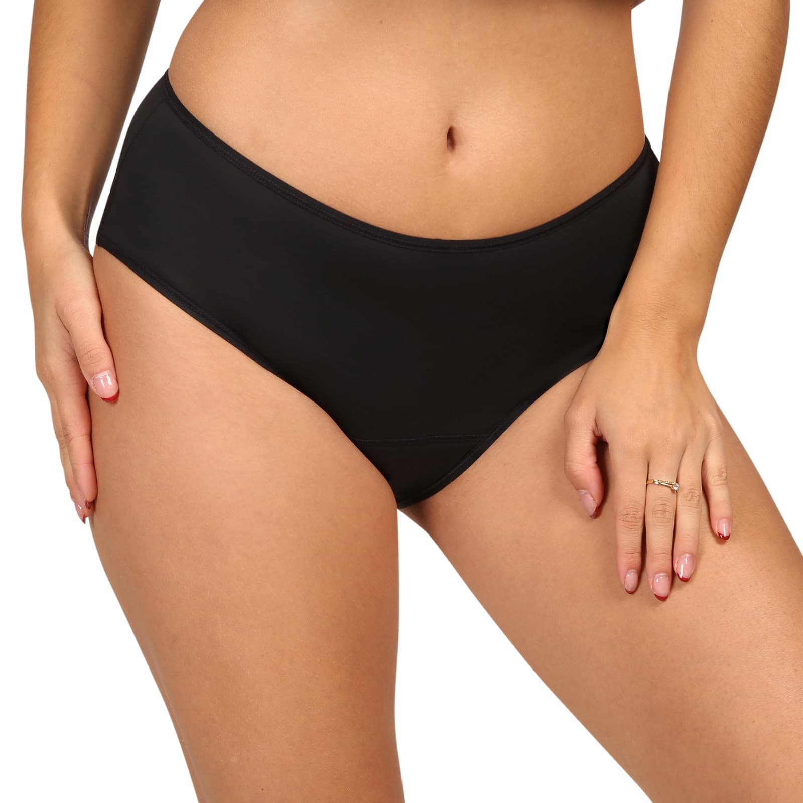 Menstruační kalhotky Love Luna Midi Black Eco (LLUWRNMI) L - náhled 1