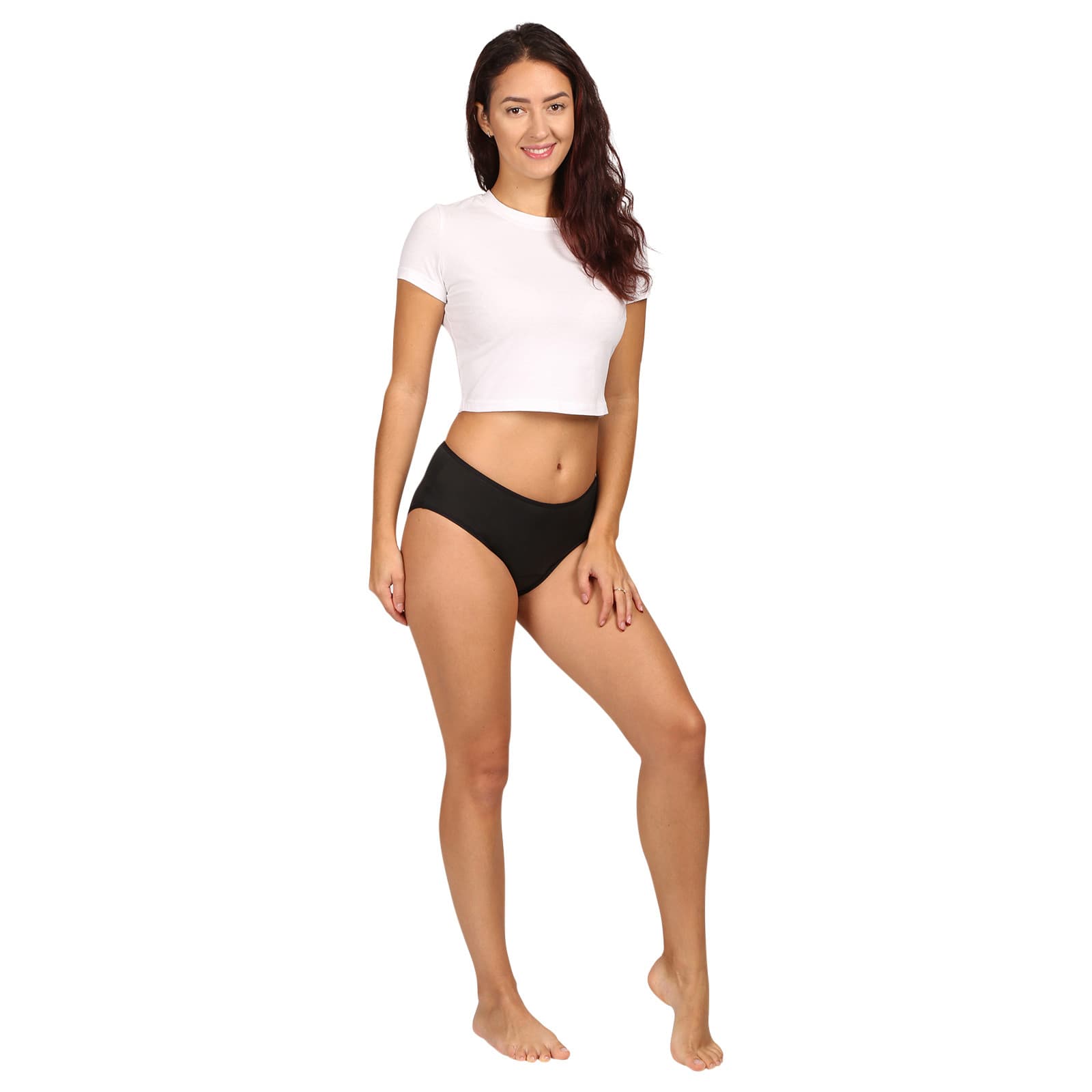 Menstruační kalhotky Love Luna Midi Black Eco (LLUWRNMI) L - náhled 3