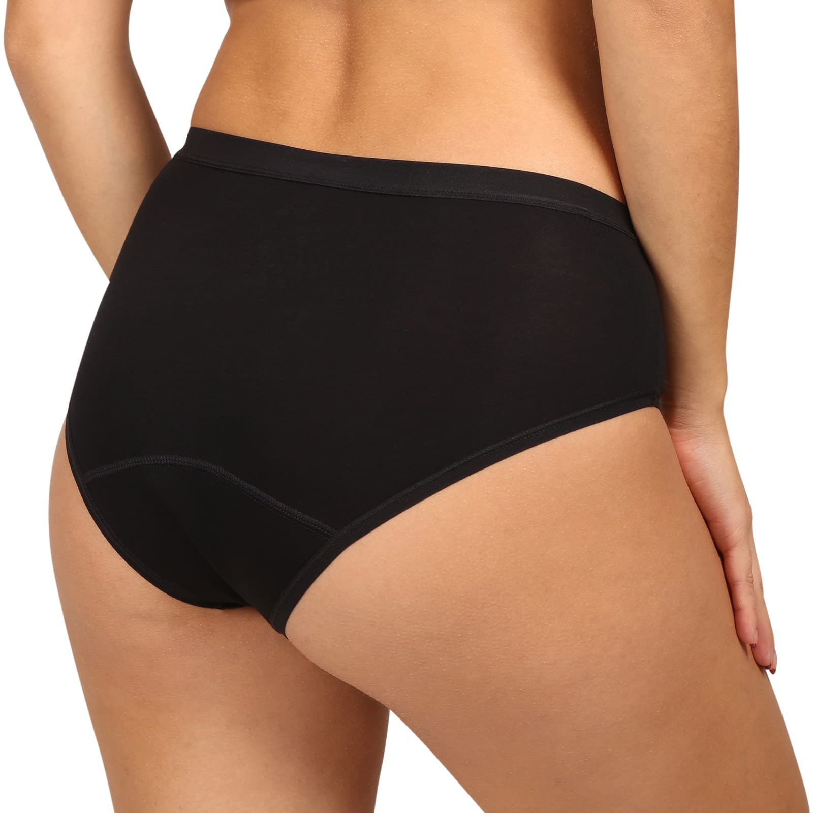 Menstruační kalhotky Love Luna černé Cotton Midi Brief (LLUWCPMI) 3XL - náhled 2