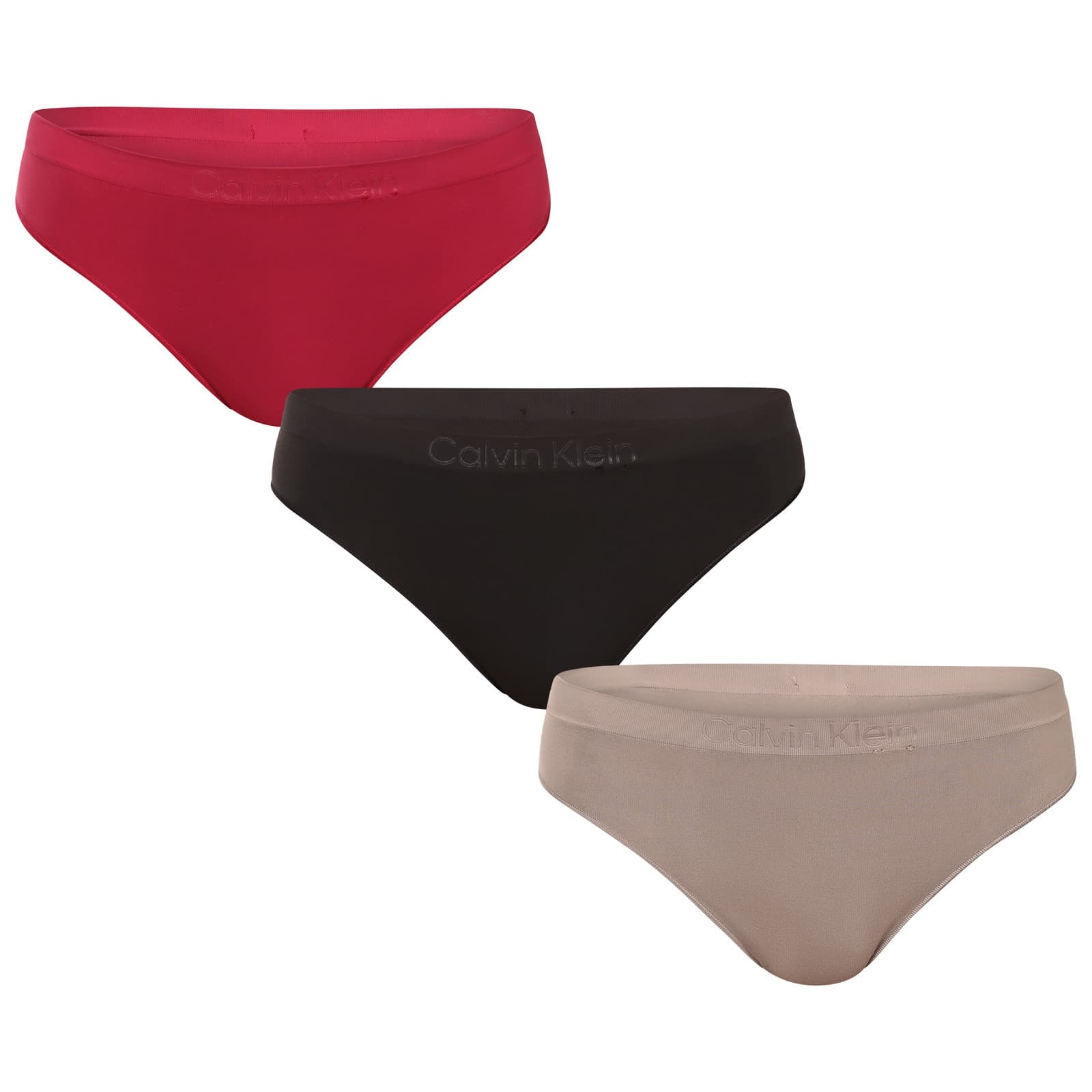 3PACK dámská tanga Calvin Klein vícebarevné (QD3802E-FIY)