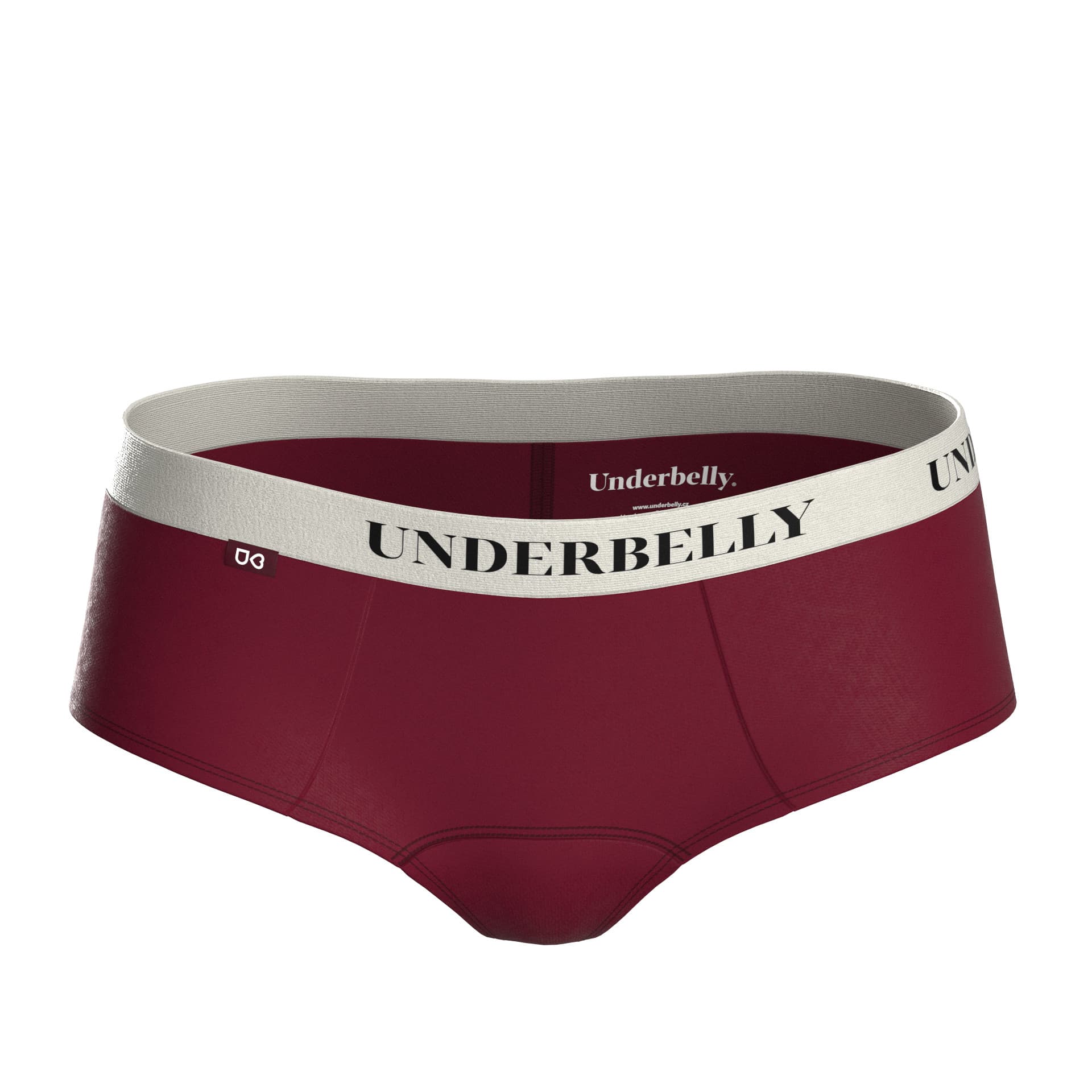 Menstruační kalhotky Underbelly Lowee červené (LOWEE-BO-BI-1-PAD)