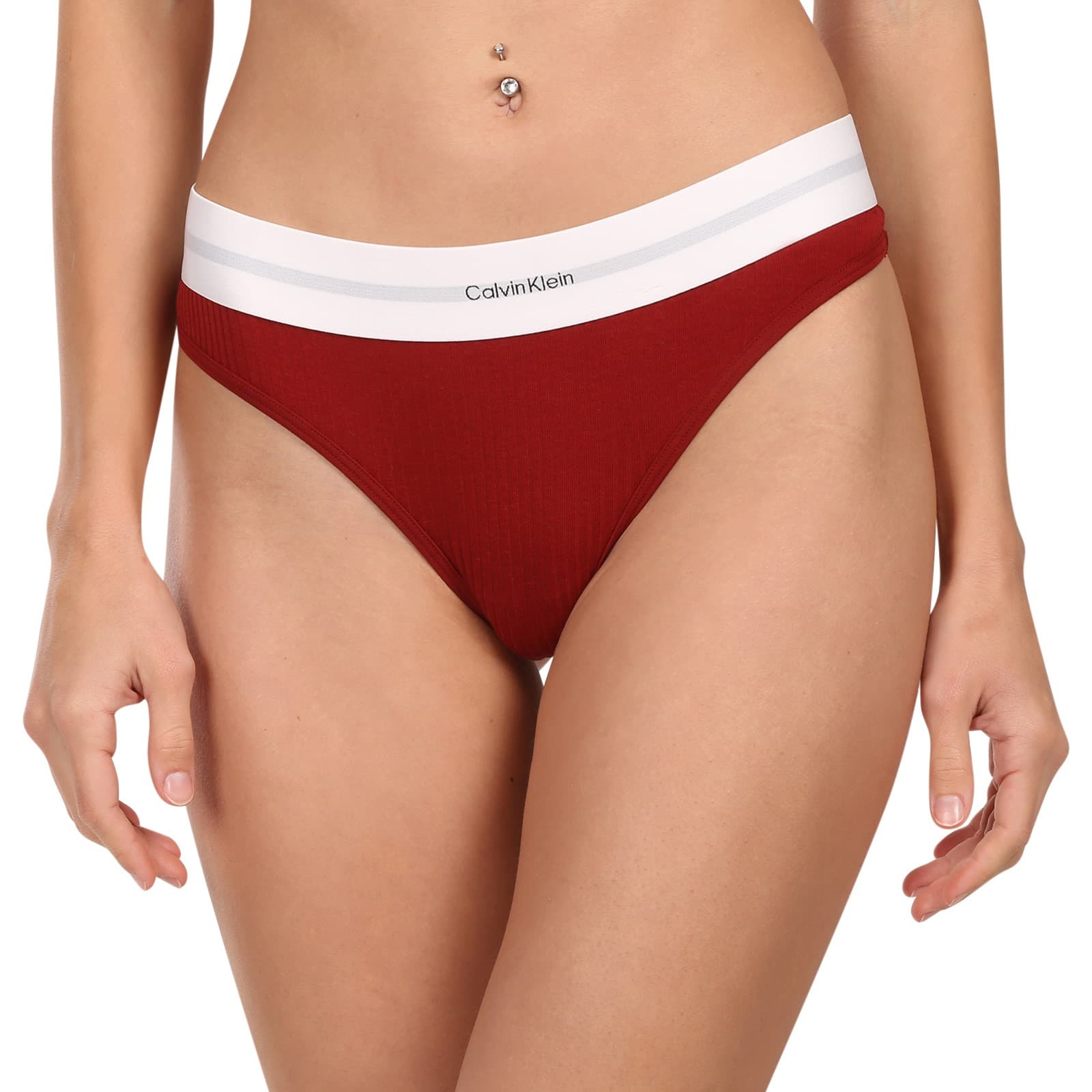 Dámská tanga Calvin Klein modrá (QF8518-YTM)