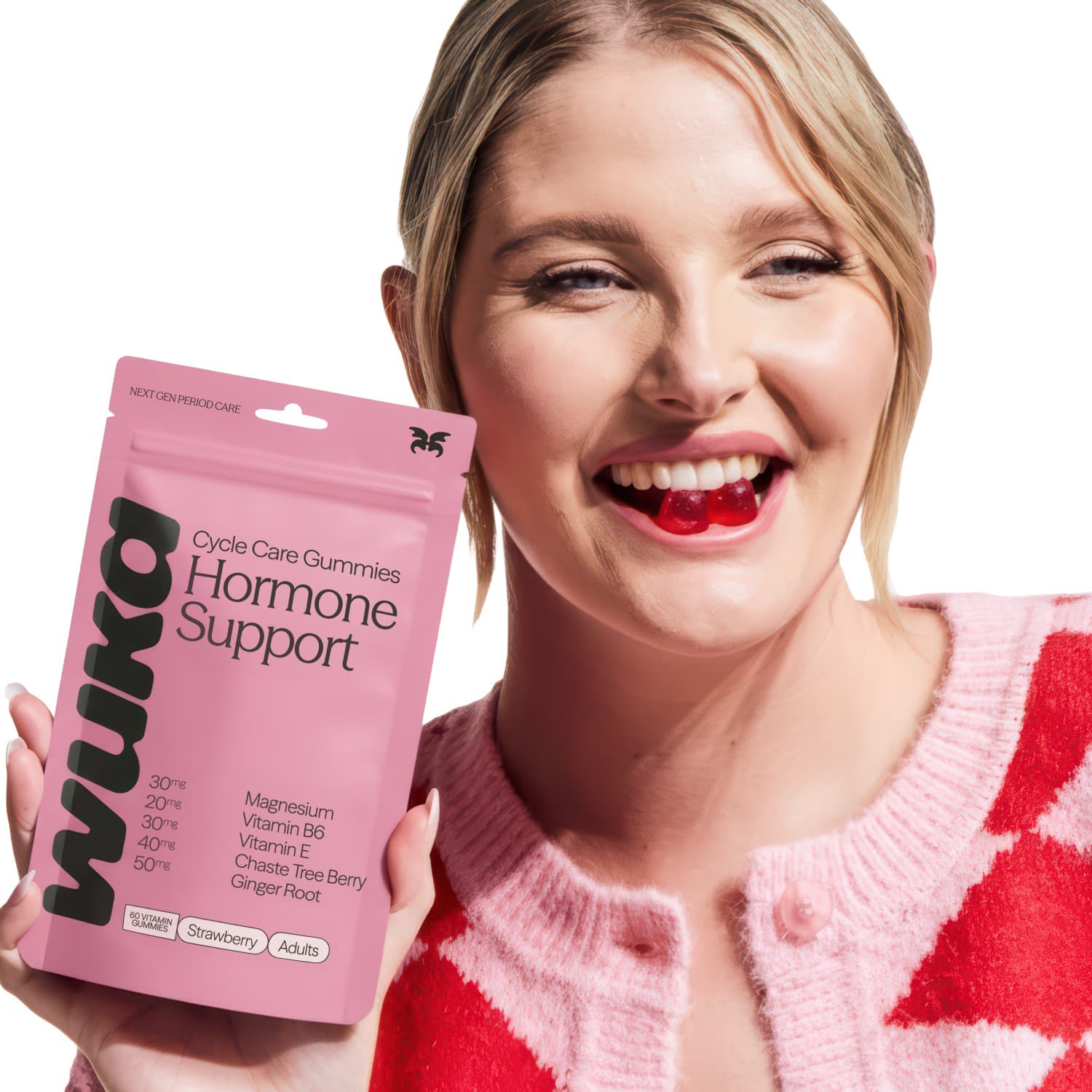 Cyklické gumové vitamíny Wuka PMS Hormone Support - náhled 2