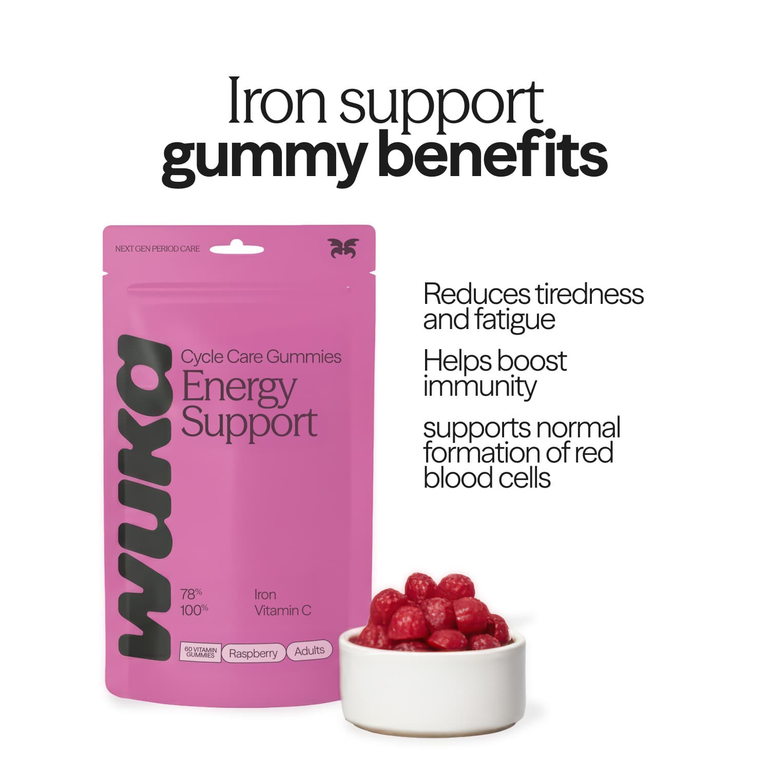 Cyklické gumové vitamíny Wuka Iron Energy Support - náhled 4