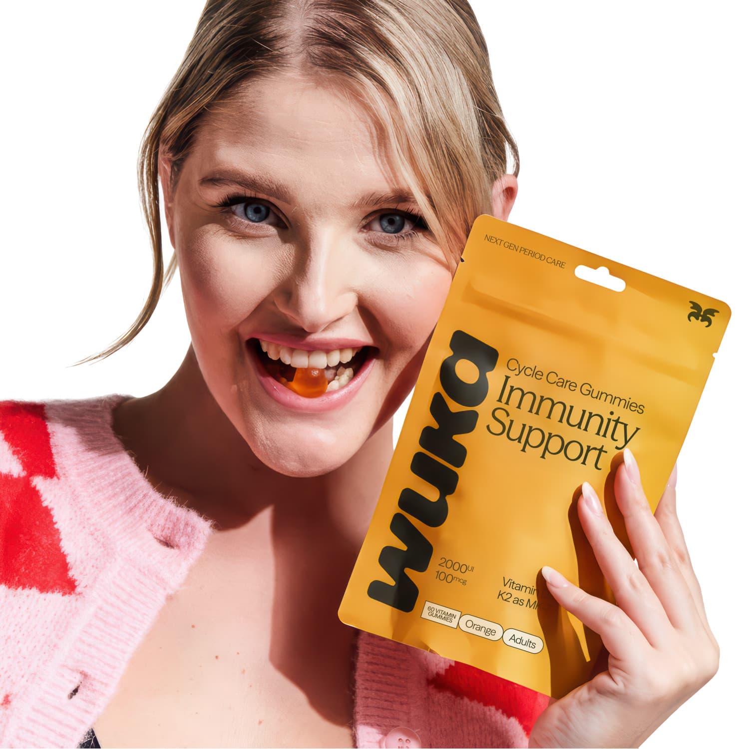 Cyklické gumové vitamíny Wuka Imunity Support D3 K2 - náhled 2