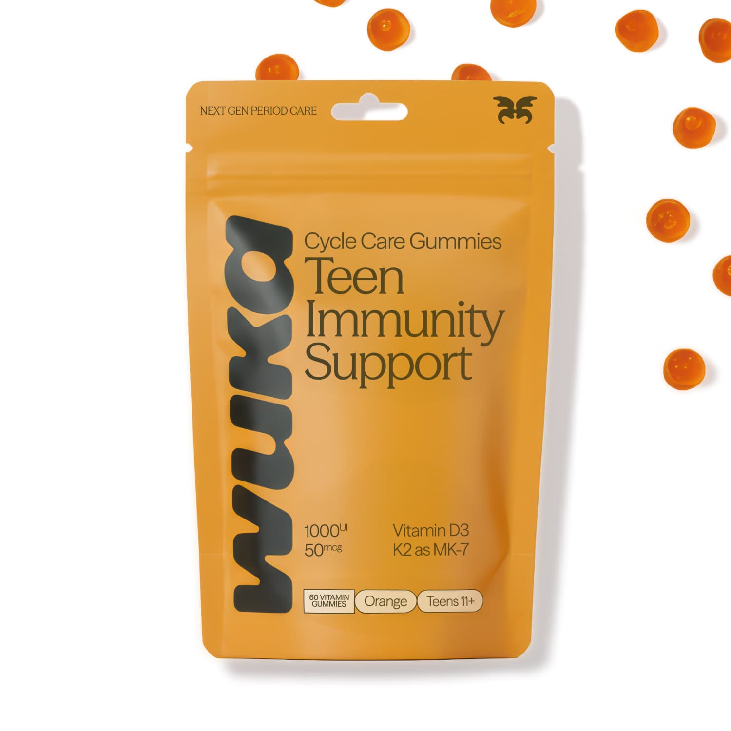Cyklické gumové vitamíny Wuka Teen Imunity Support D3 K2