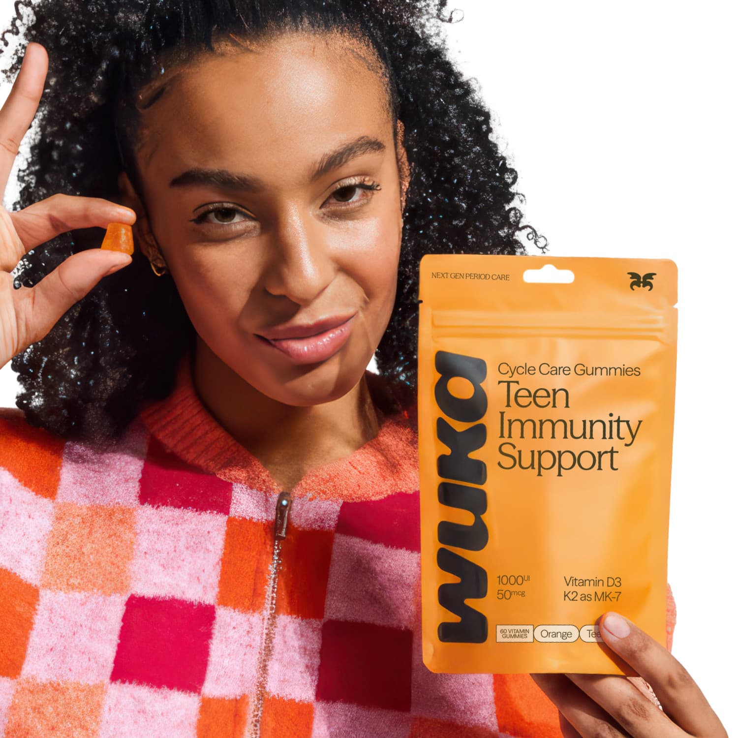 Cyklické gumové vitamíny Wuka Teen Imunity Support D3 K2 - náhled 2