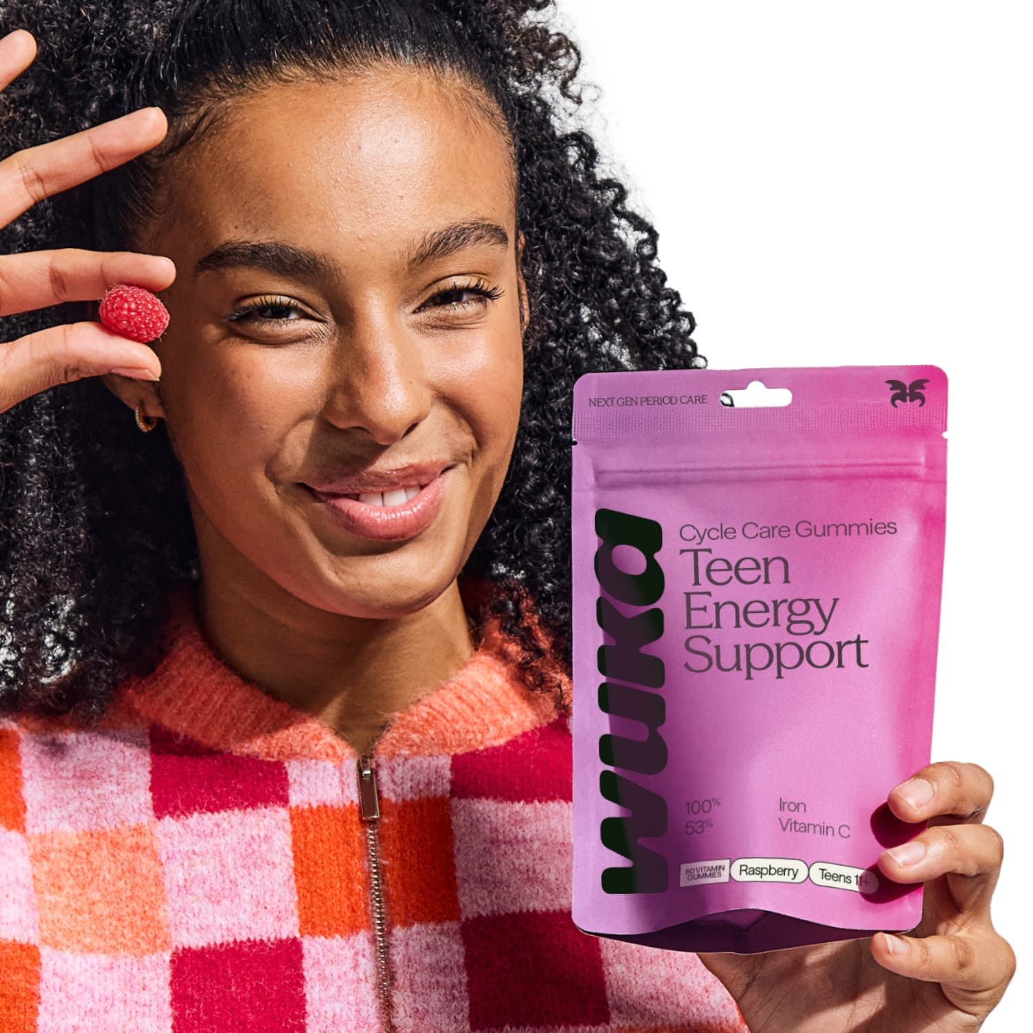 Cyklické gumové vitamíny Wuka Teen Iron Energy Support - náhled 2