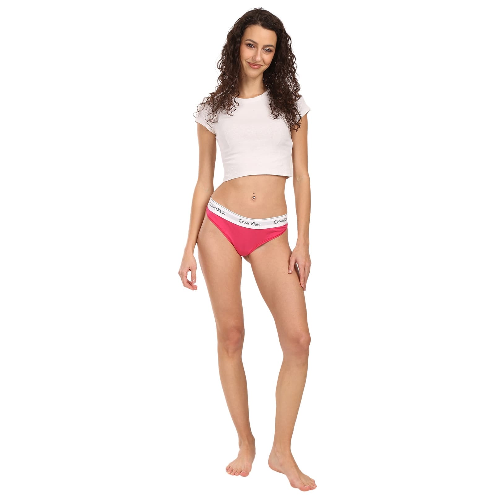 Dámská tanga Calvin Klein růžová (QF8518-24S) L - náhled 3