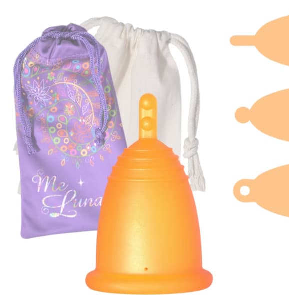 Menstruační kalíšek Me Luna Classic S s kuličkou oranžová (MELU001)