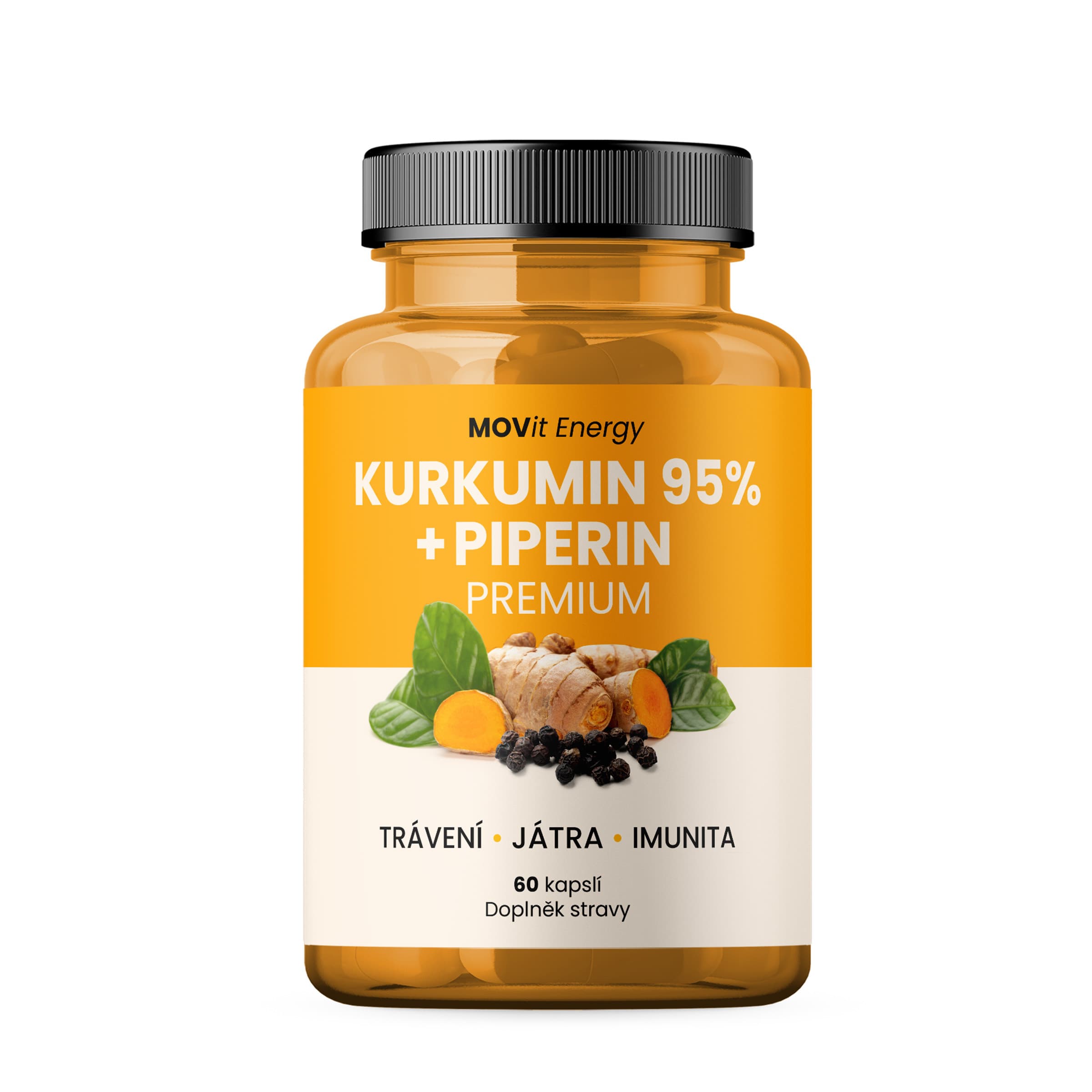 Kurkumin 95 % + Piperin MOVit 60 kapslí