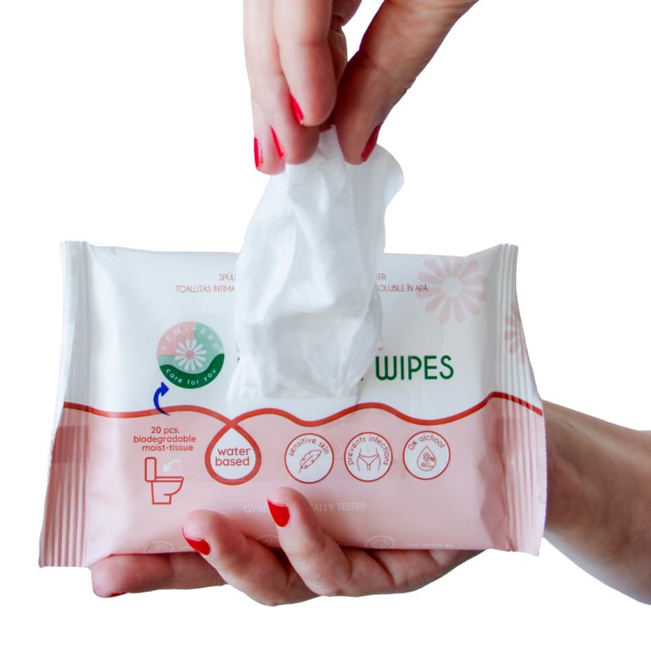 Intimní ubrousky Femi.EKo Intime Wipes rozpustné 20ks (INT-WIPES) - náhled 3