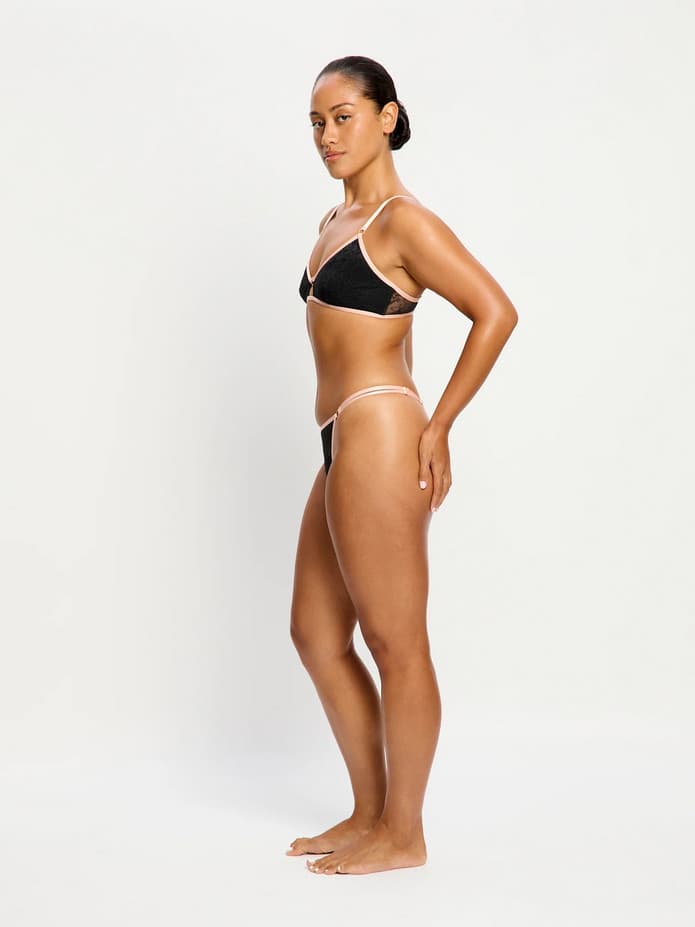 Menstruační tanga Modibodi Bliss Thong Light Jet Black (MTMBTLJB) L - náhled 3