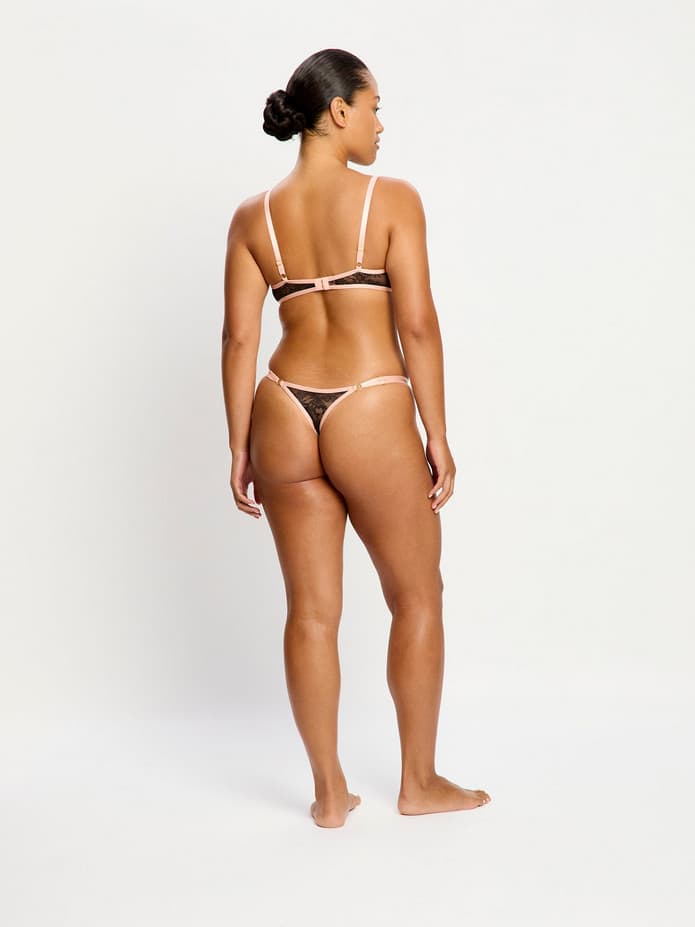 Menstruační tanga Modibodi Bliss Thong Light Jet Black (MTMBTLJB) L - náhled 4
