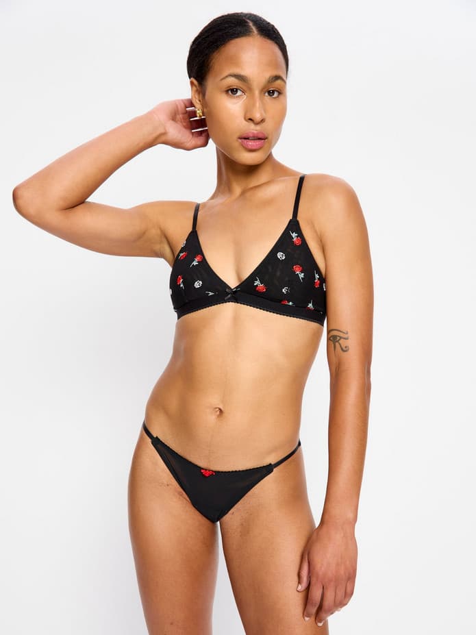 Podprsenka Modibodi Intimates V Day Bralette Black Rose (PMIVDBBR) L - náhled 4