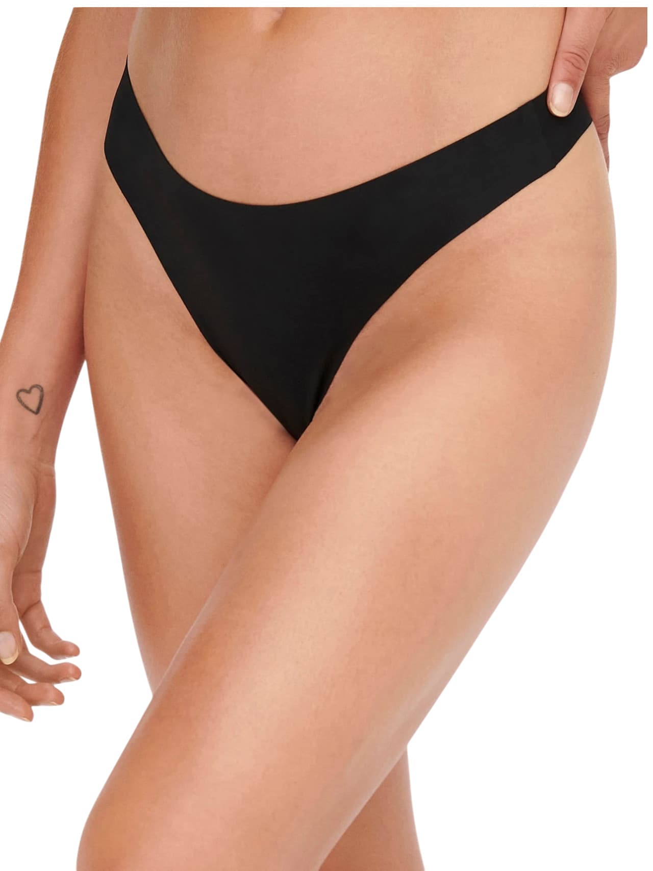 3PACK dámská tanga ONLY bezešvá černá (15211630-Black) L - náhled 2