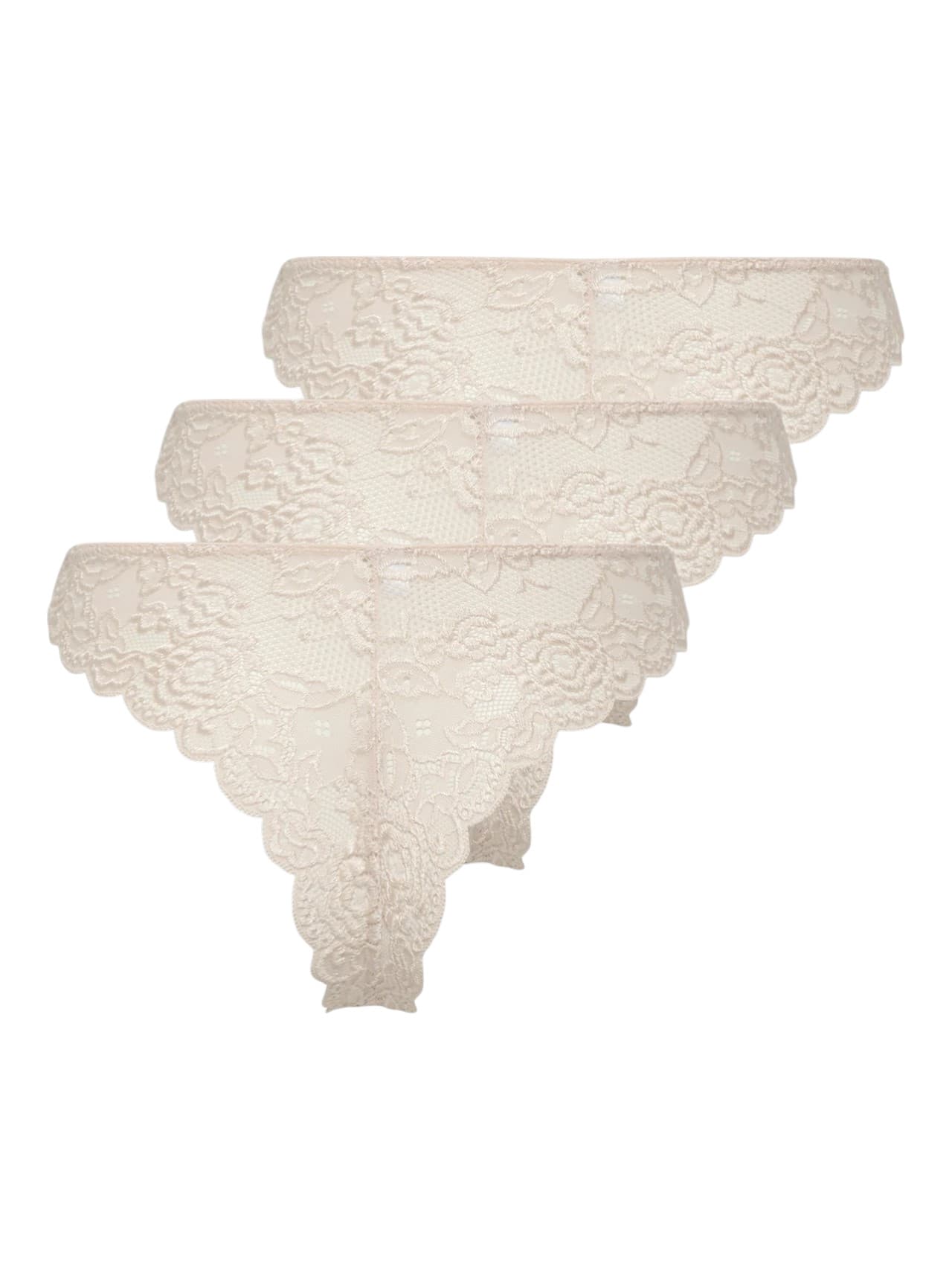 3PACK dámské kalhotky brazilky ONLY béžové (15348960-Peach Taffy) L - náhled 4