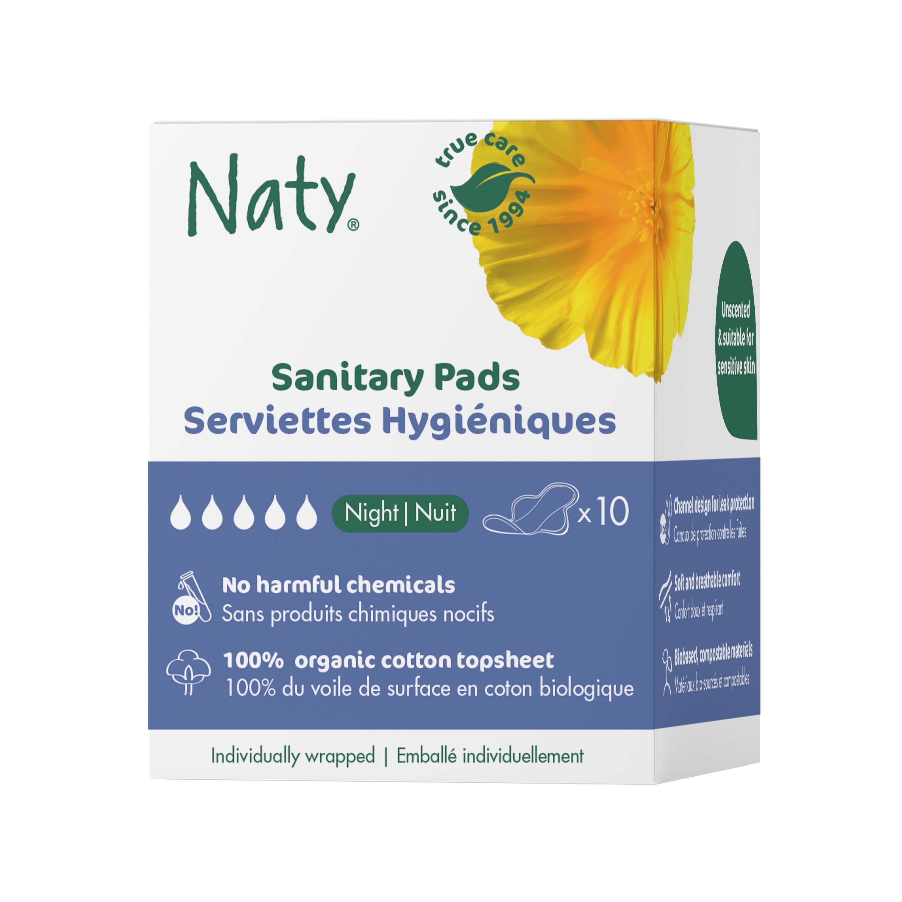 Dámské vložky Naty noční 10 ks (BB-203)