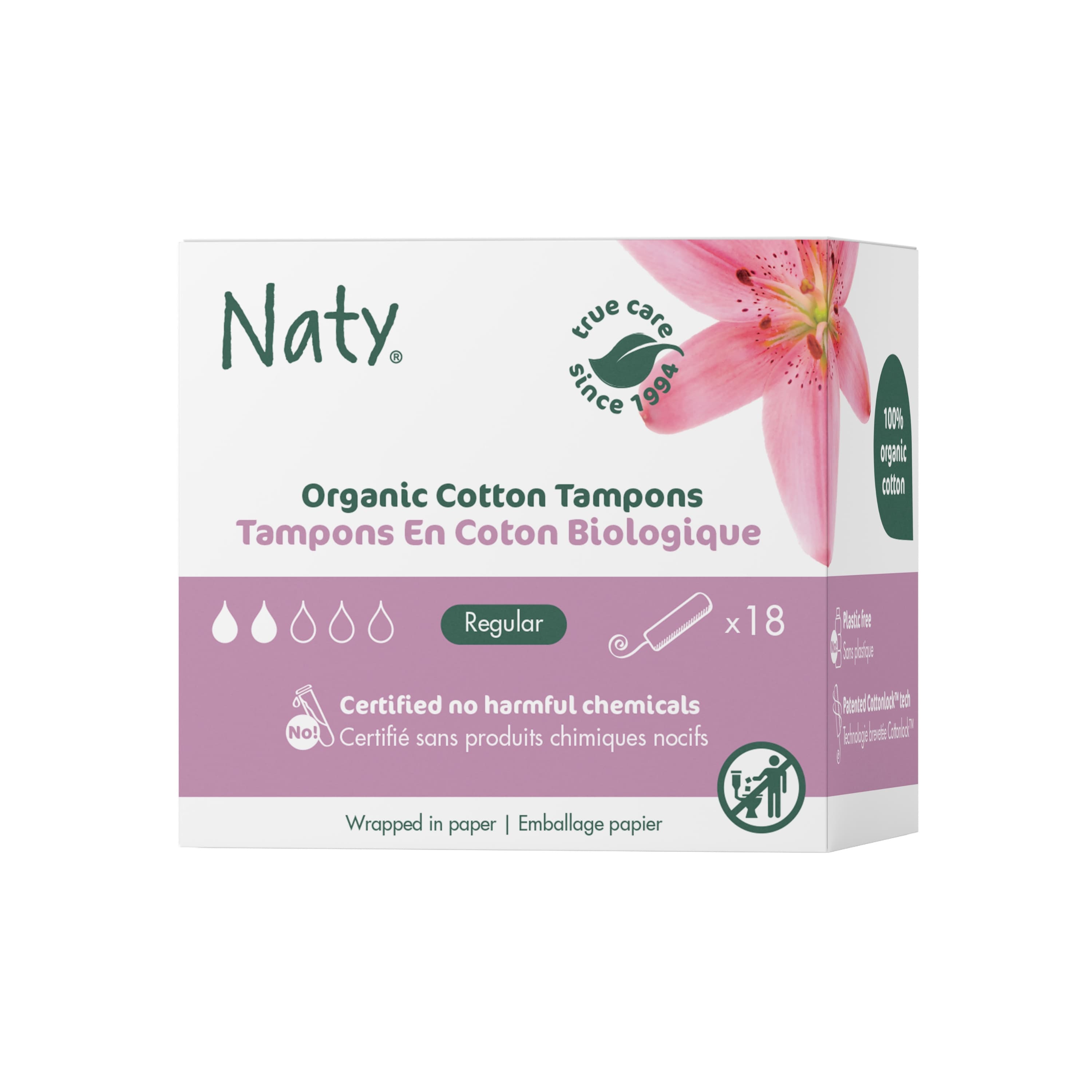 Dámské tampony Naty regular 18 ks (BB-206)
