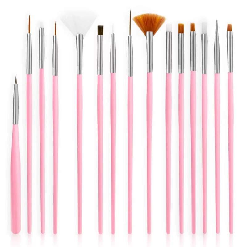 Starnails Sada 15 štětců na nehtovou modeláž